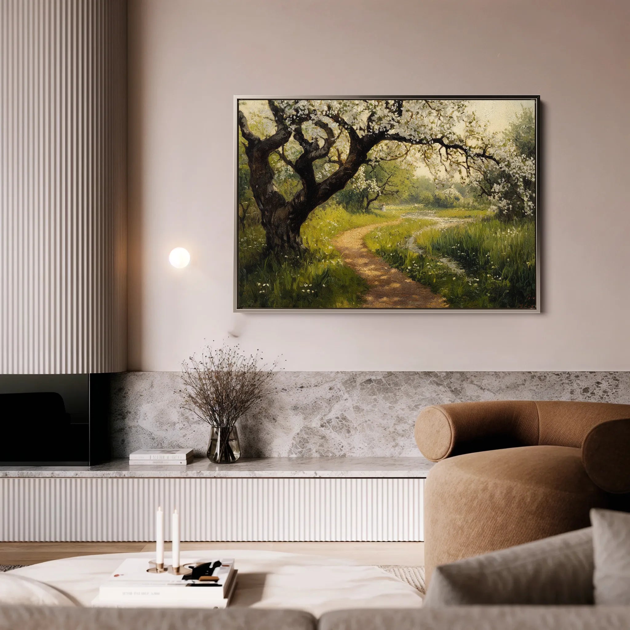 Landscape 496 Canvas Art 60 x 40 cm / Black