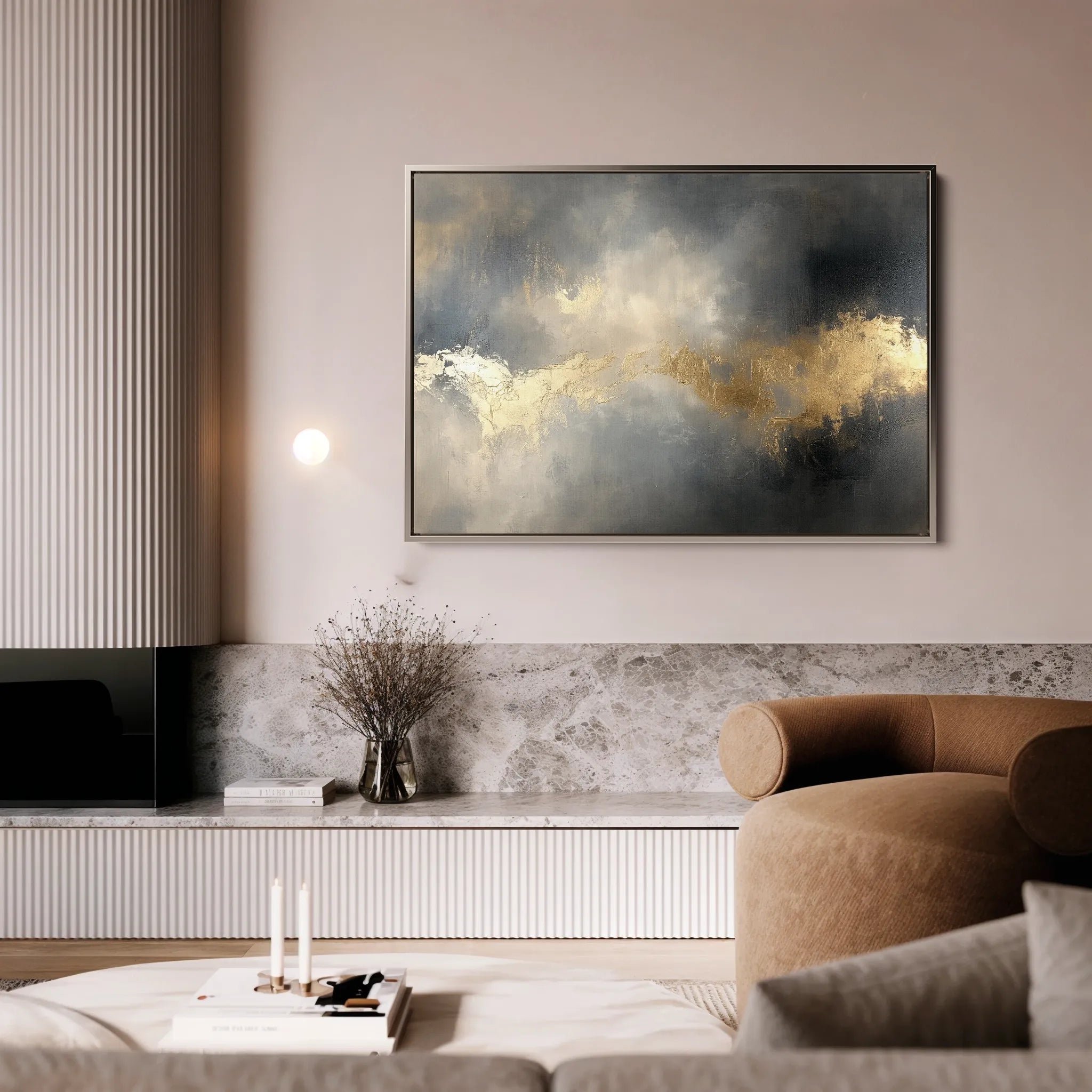 Abstract 499 Canvas Art 60 x 40 cm / Black