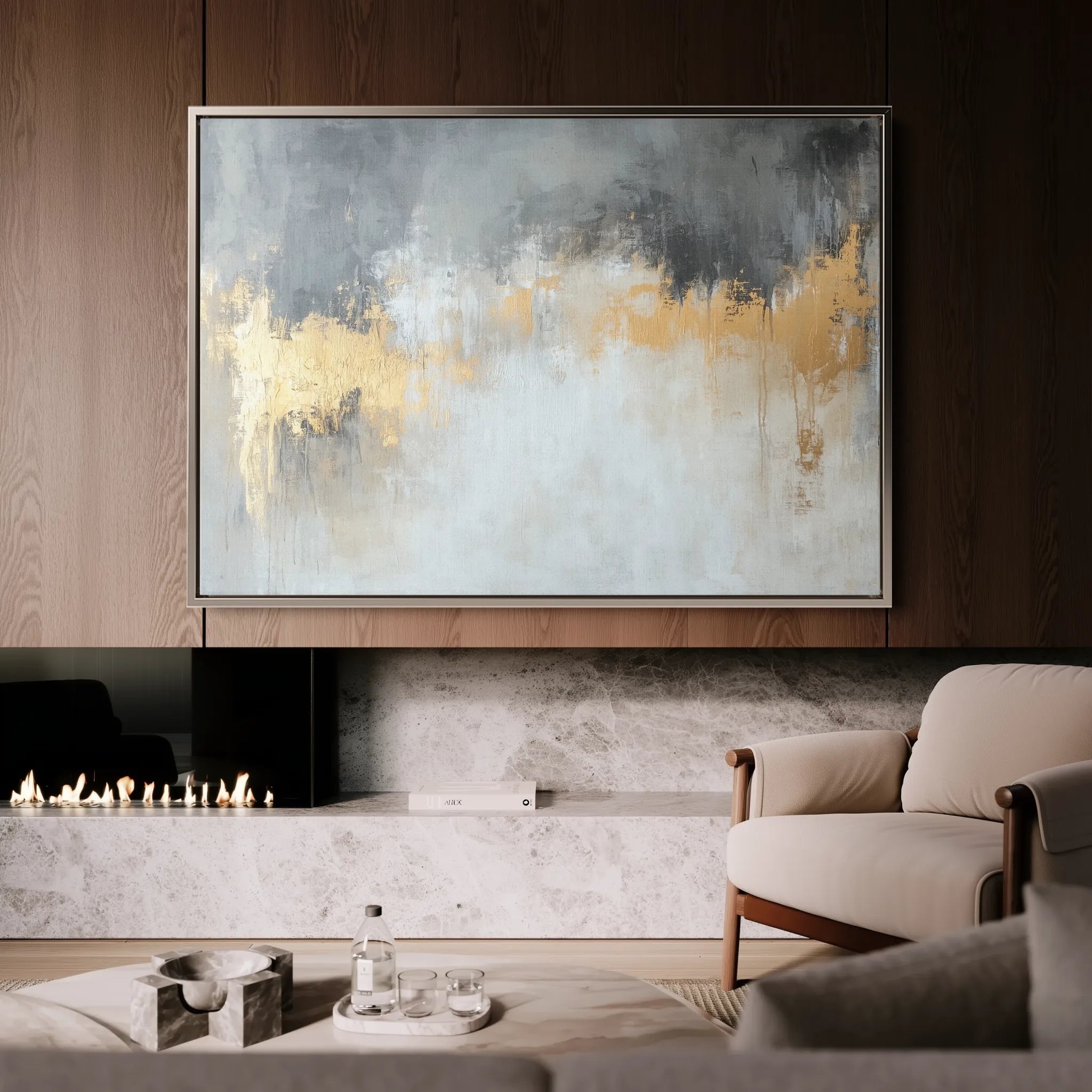 Abstract 500 Canvas Art 60 x 40 cm / Black