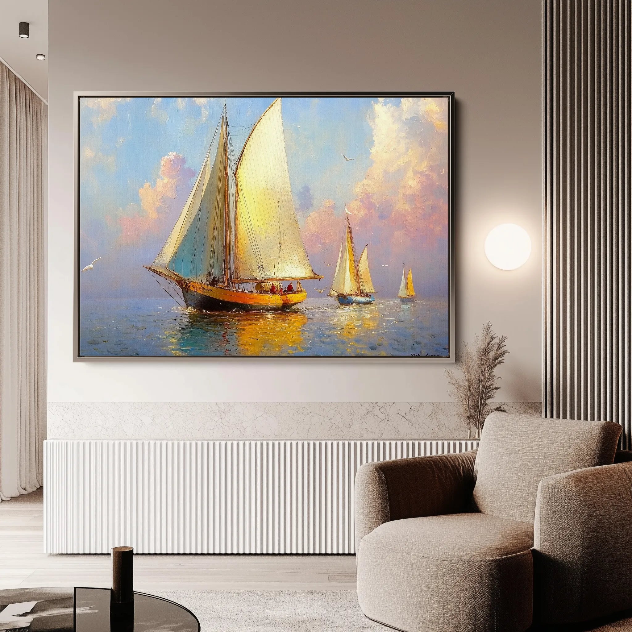 Landscape 503 Canvas Art 60 x 40 cm / Black