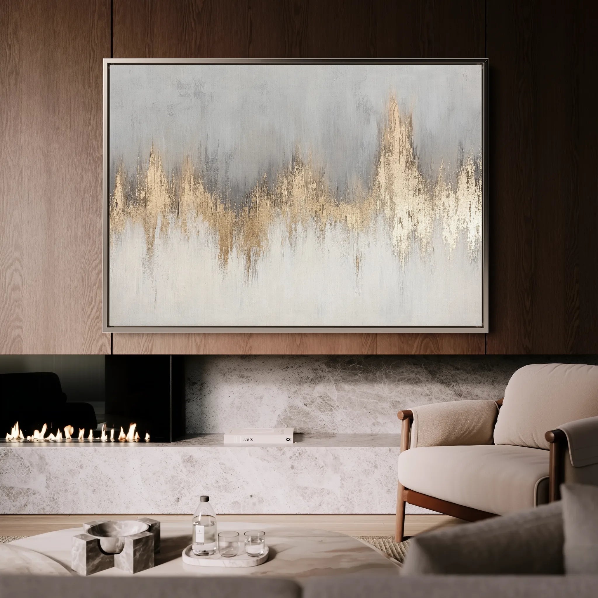 Abstract 504 Canvas Art 60 x 40 cm / Black