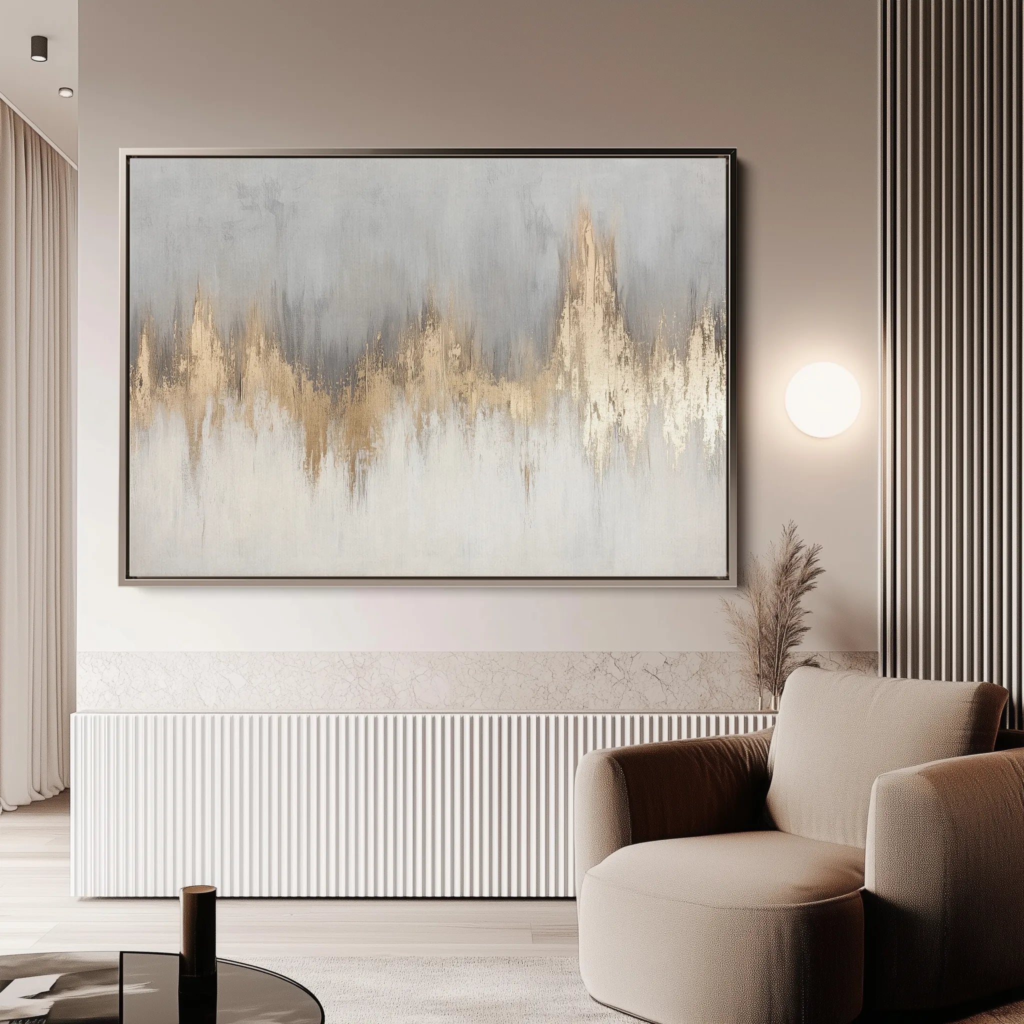 Abstract 504 Canvas Art 60 x 40 cm / Black