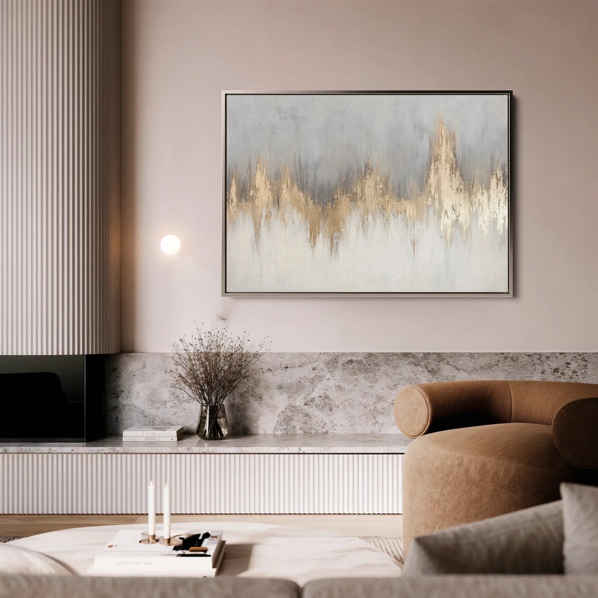 Abstract 504 Canvas Art 60 x 40 cm / Black