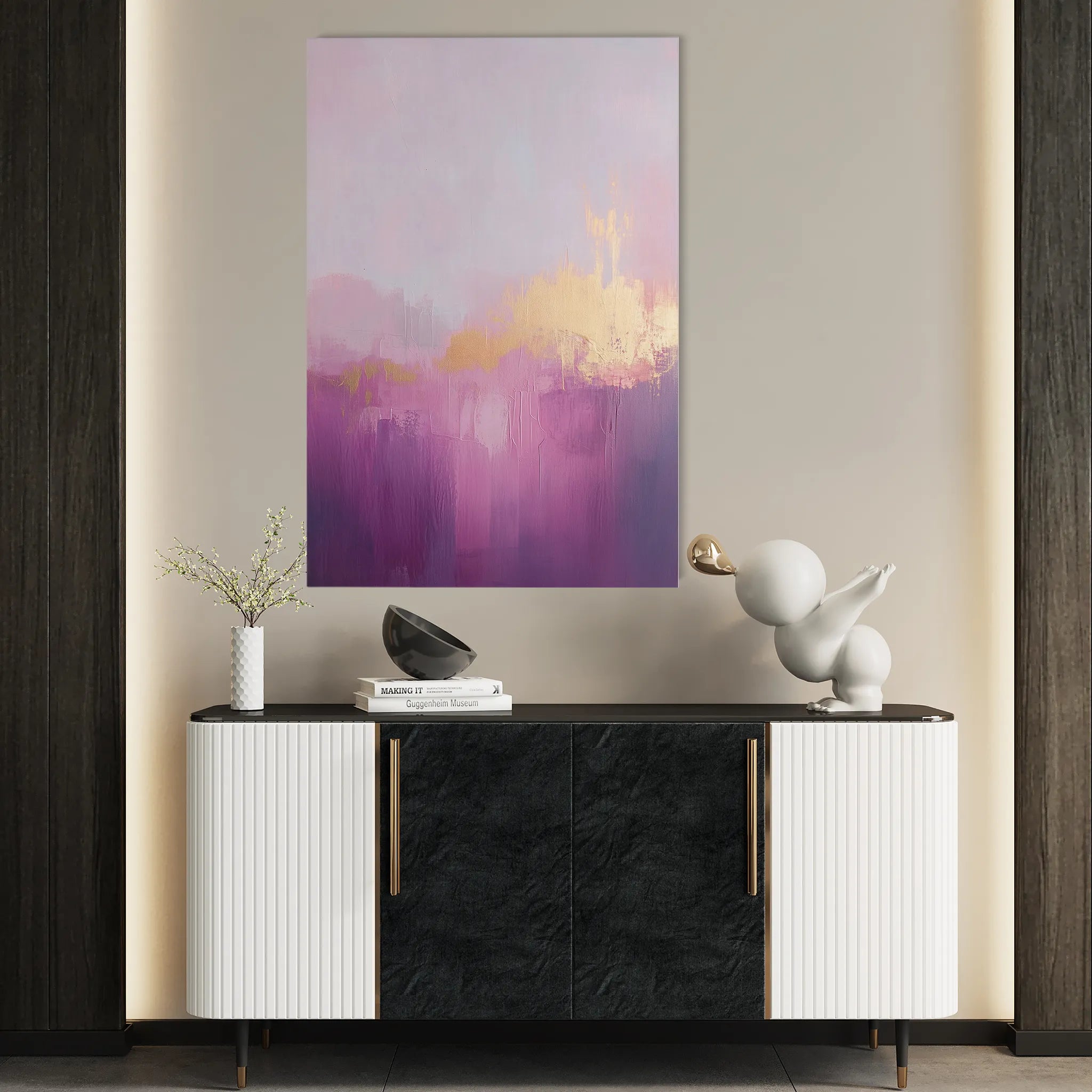 Abstract 507 Canvas Art 60 x 40 cm / Black