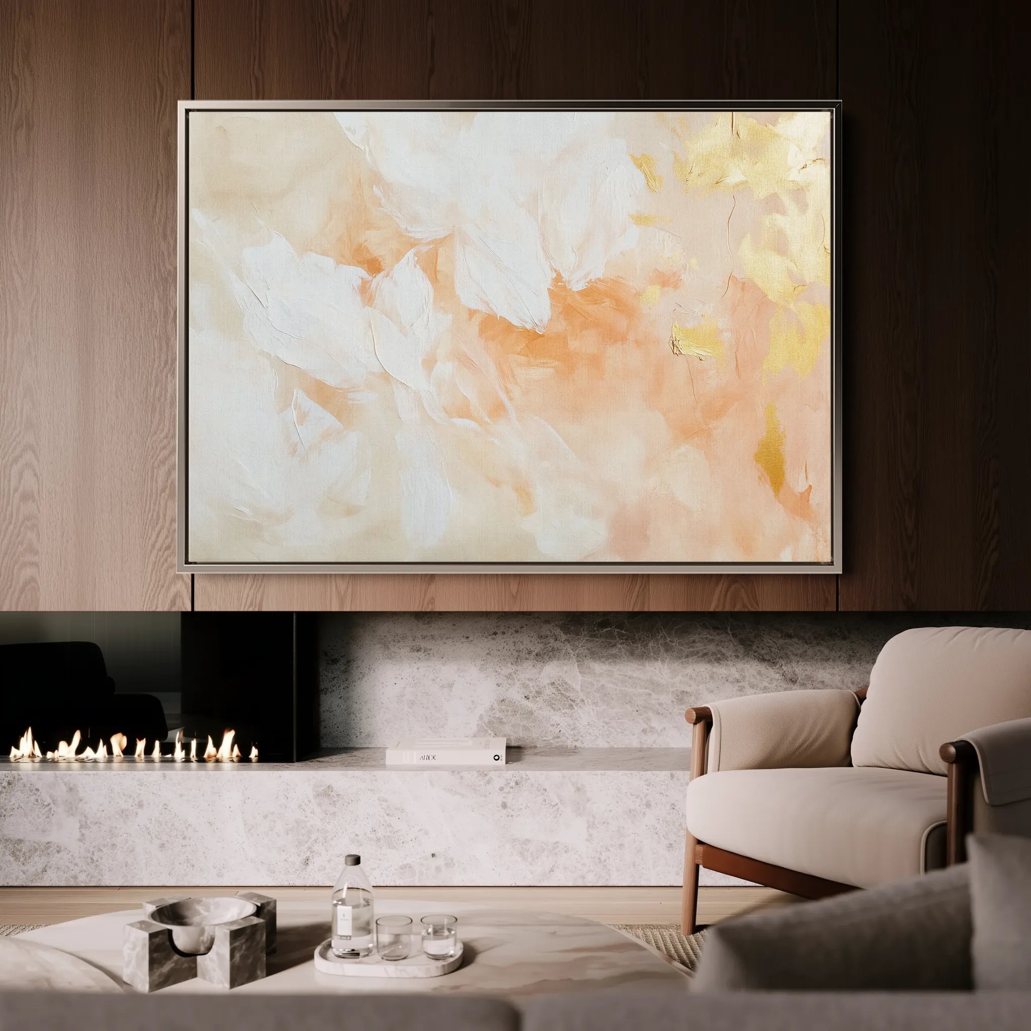 Abstract 509 Canvas Art 60 x 40 cm / Black