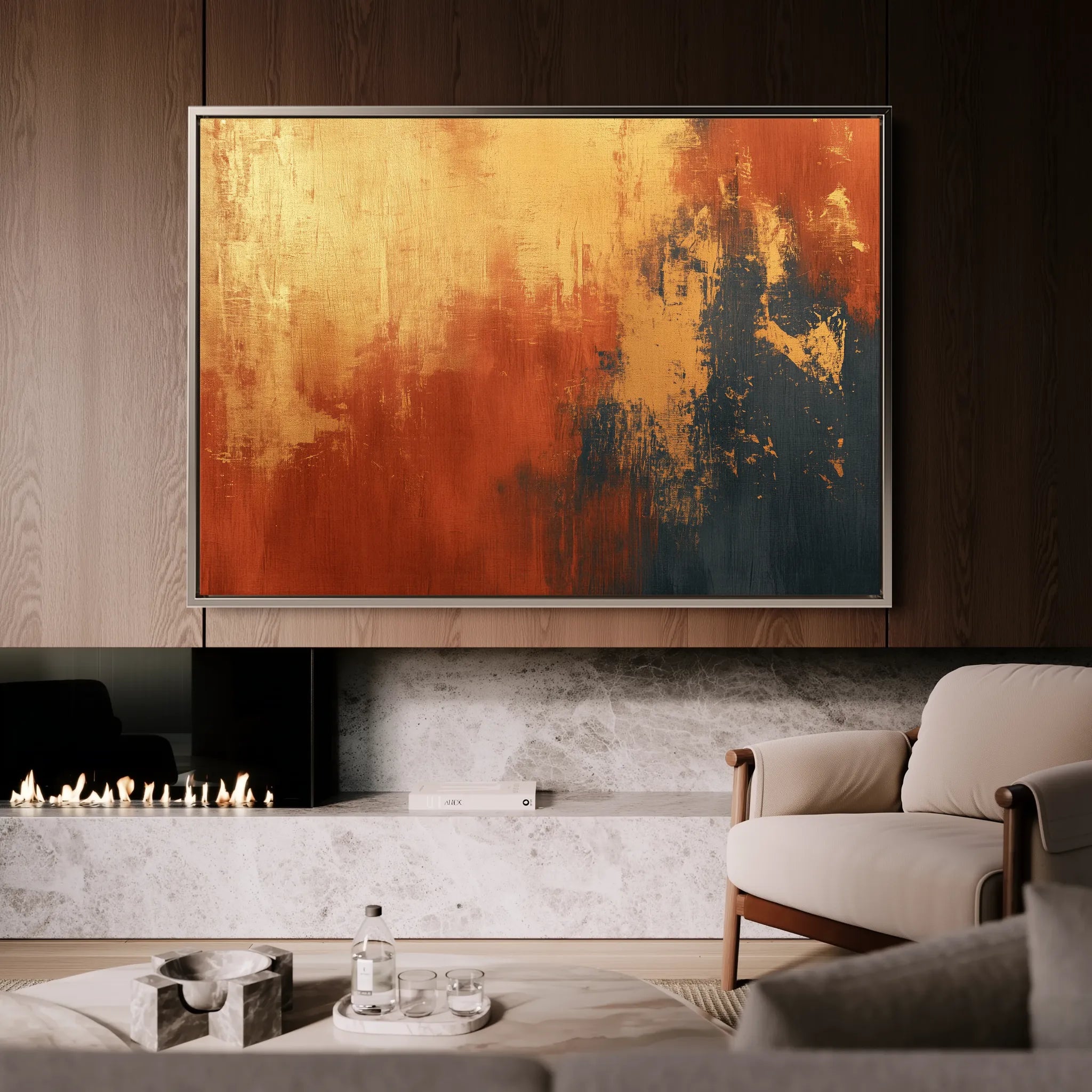 Abstract 513 Canvas Art 60 x 40 cm / Black