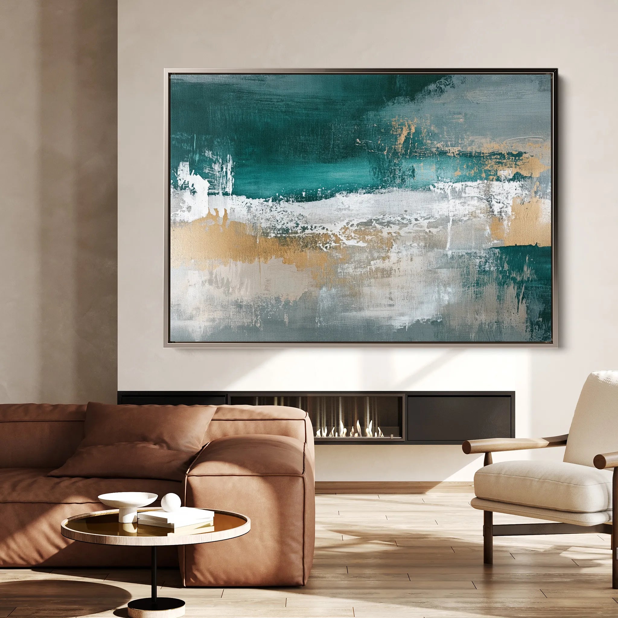 Abstract 515 Canvas Art 60 x 40 cm / Black