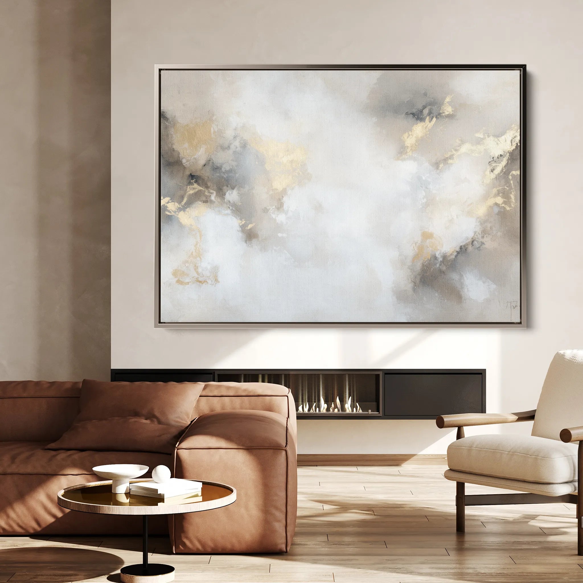 Abstract 519 Canvas Art 60 x 40 cm / Black