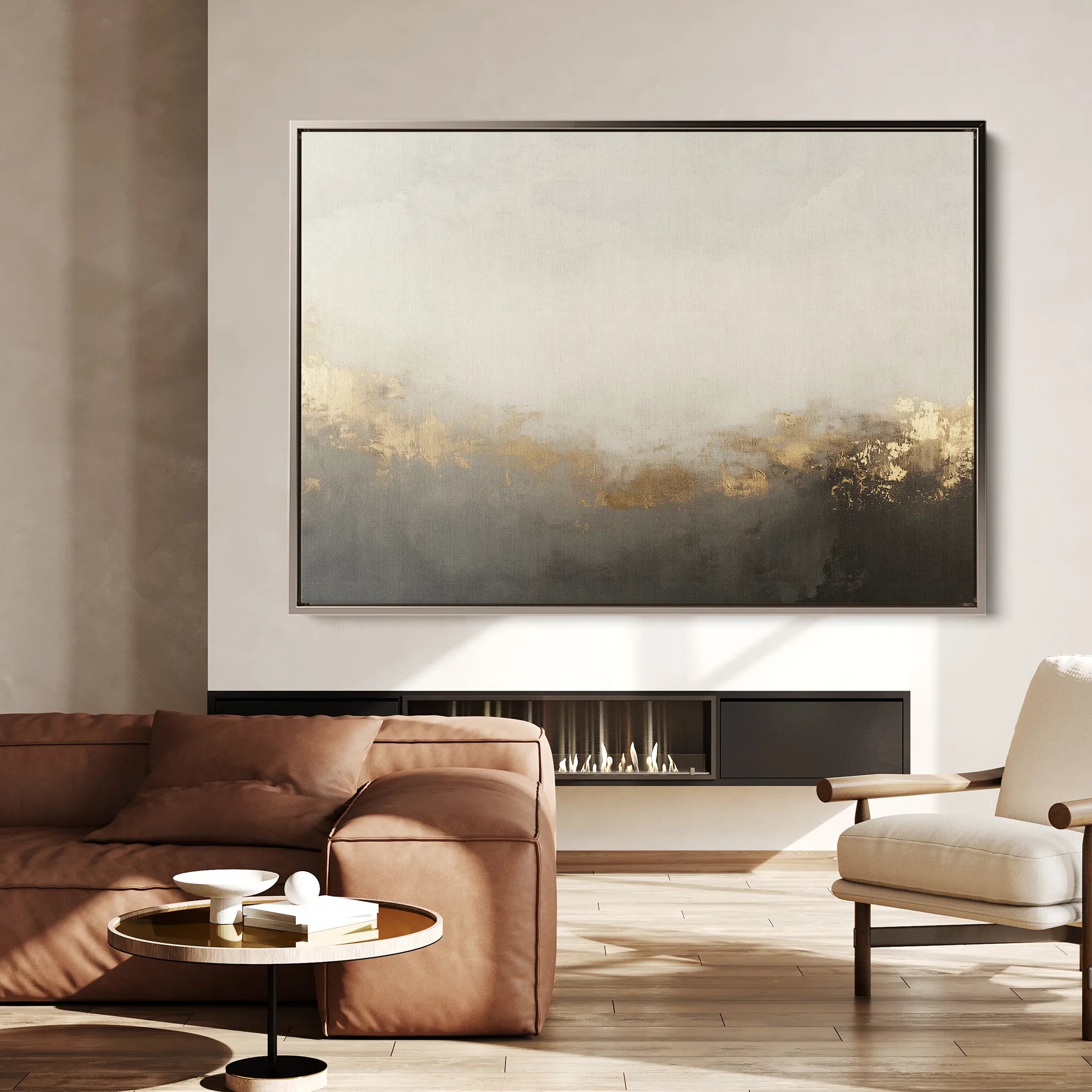 Abstract 523 Canvas Art 60 x 40 cm / Black