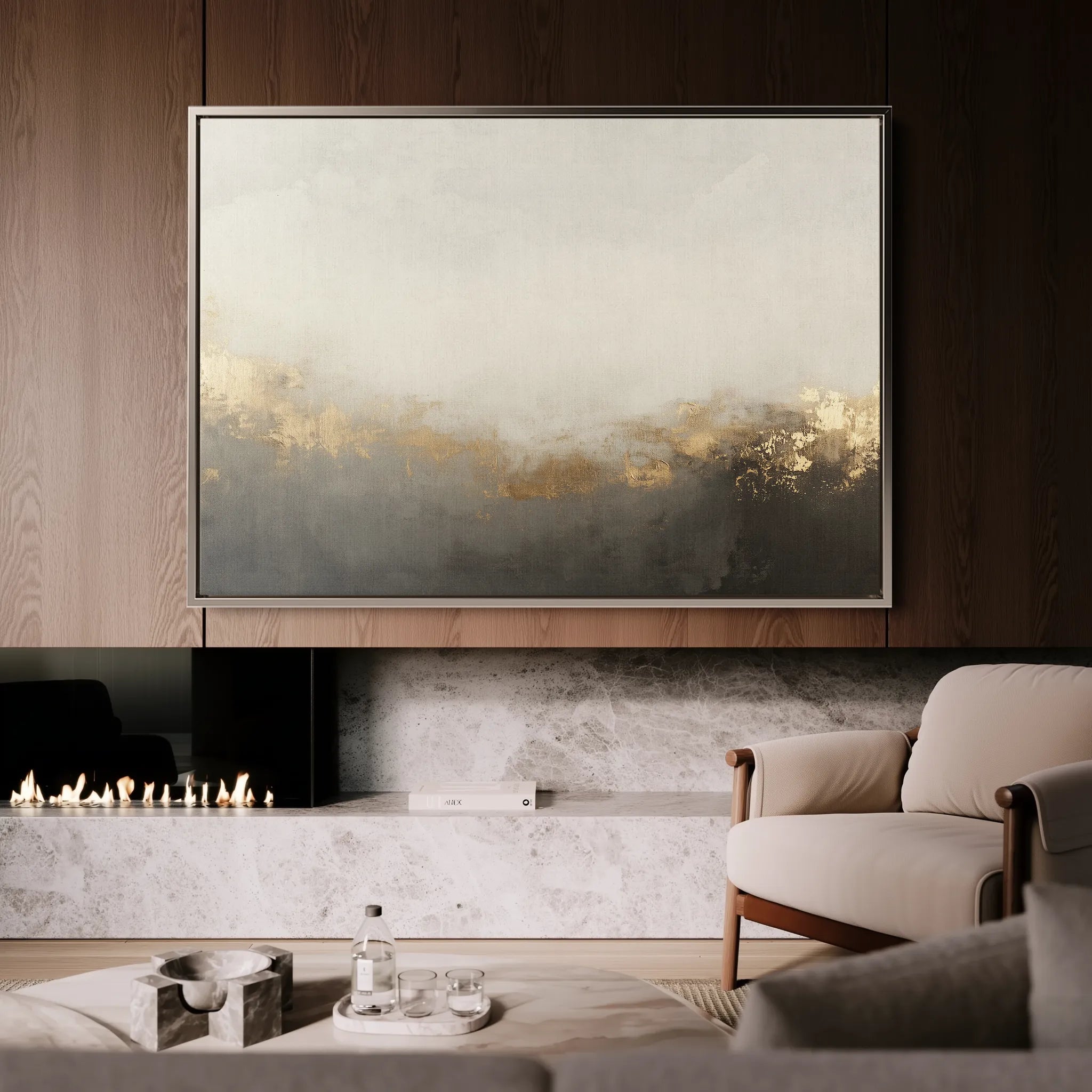 Abstract 523 Canvas Art 60 x 40 cm / Black