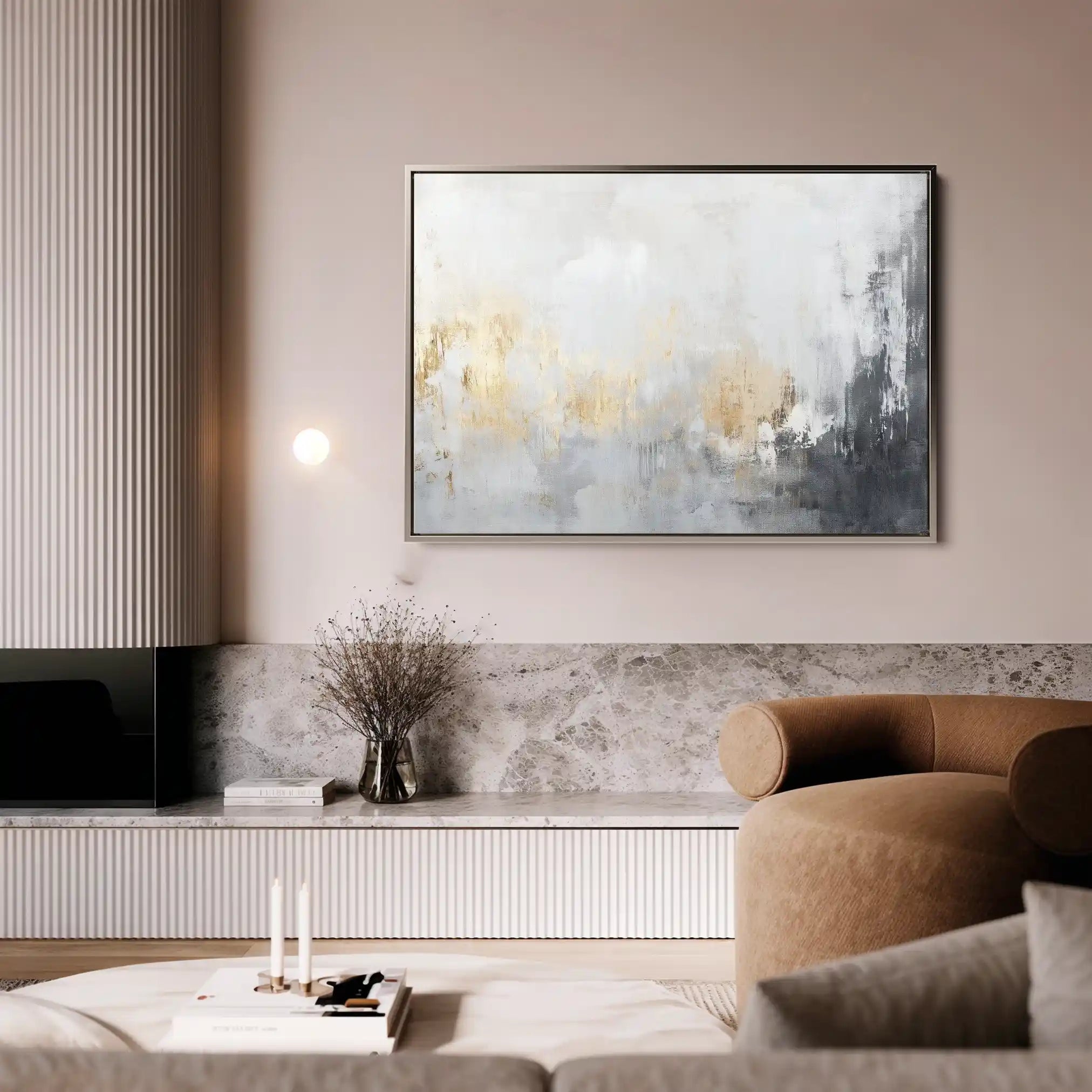 Abstract 524 Canvas Art 60 x 40 cm / Black