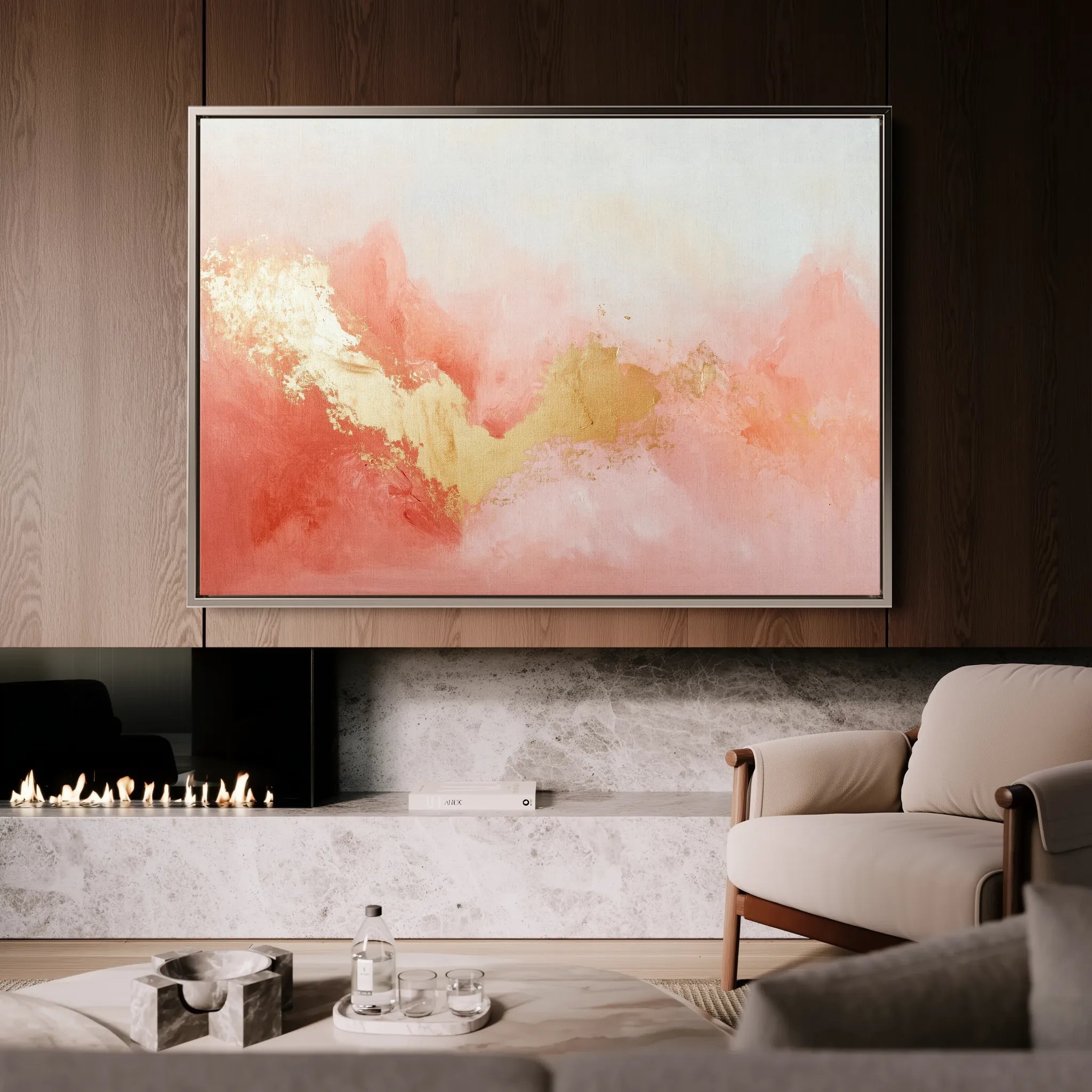 Abstract 525 Canvas Art 60 x 40 cm / Black