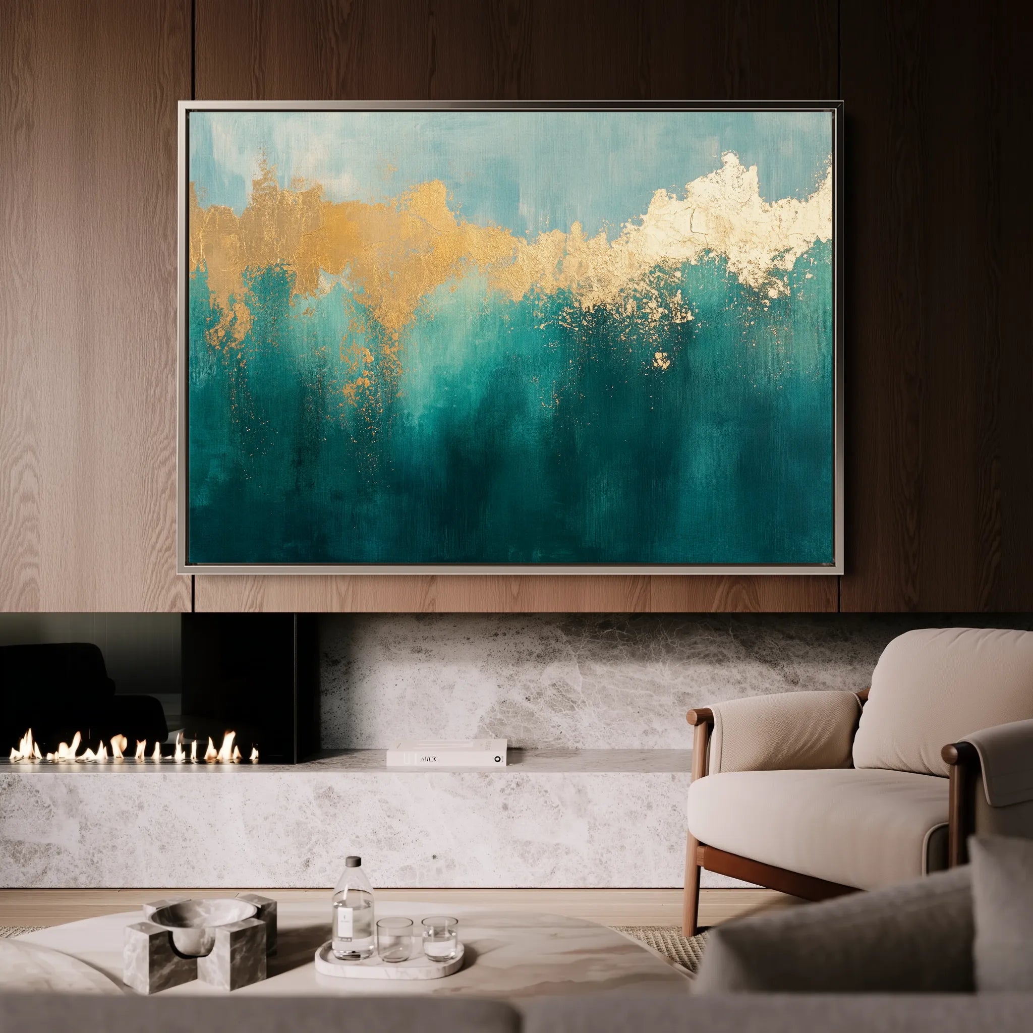 Abstract 527 Canvas Art 60 x 40 cm / Black