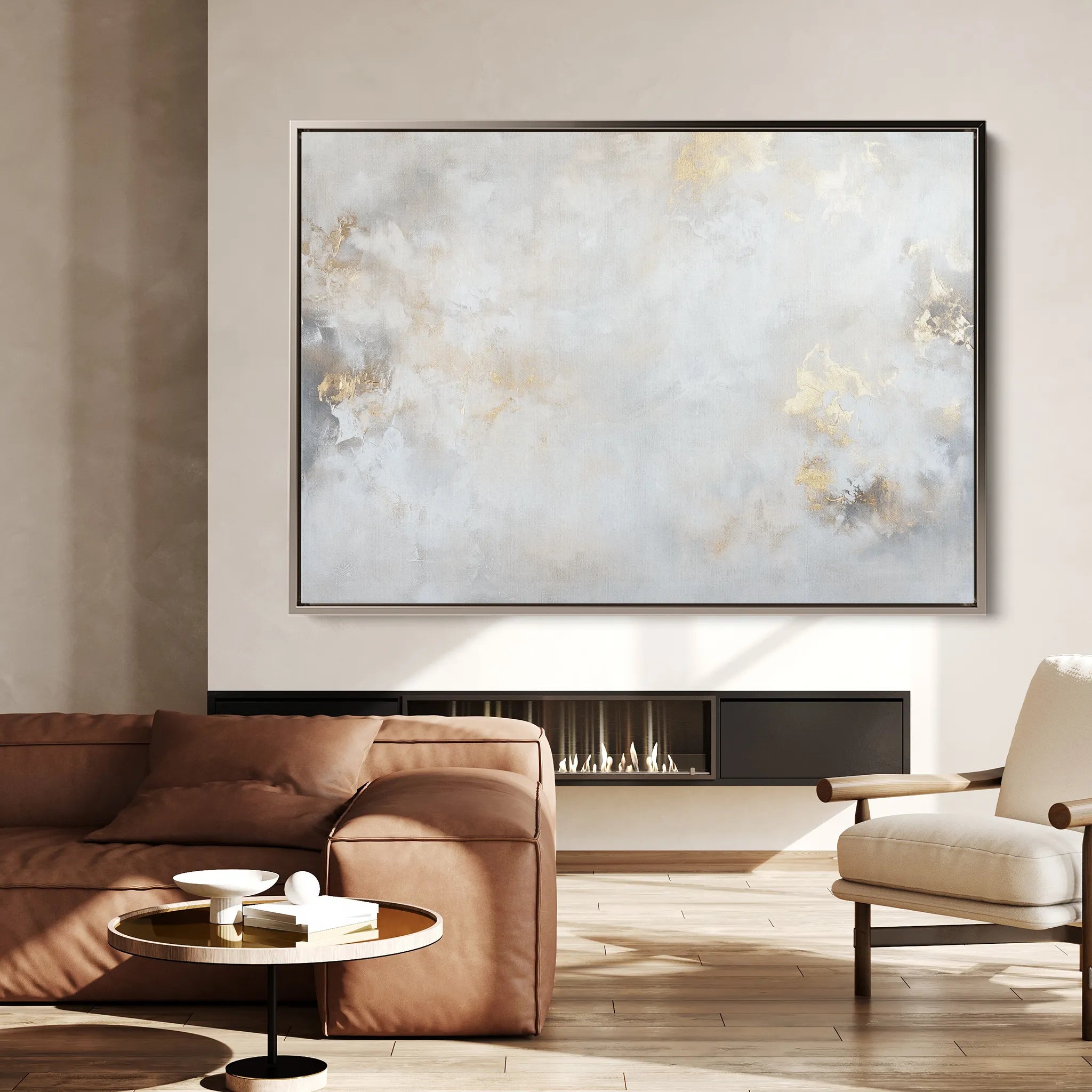 Abstract 532 Canvas Art 60 x 40 cm / Black