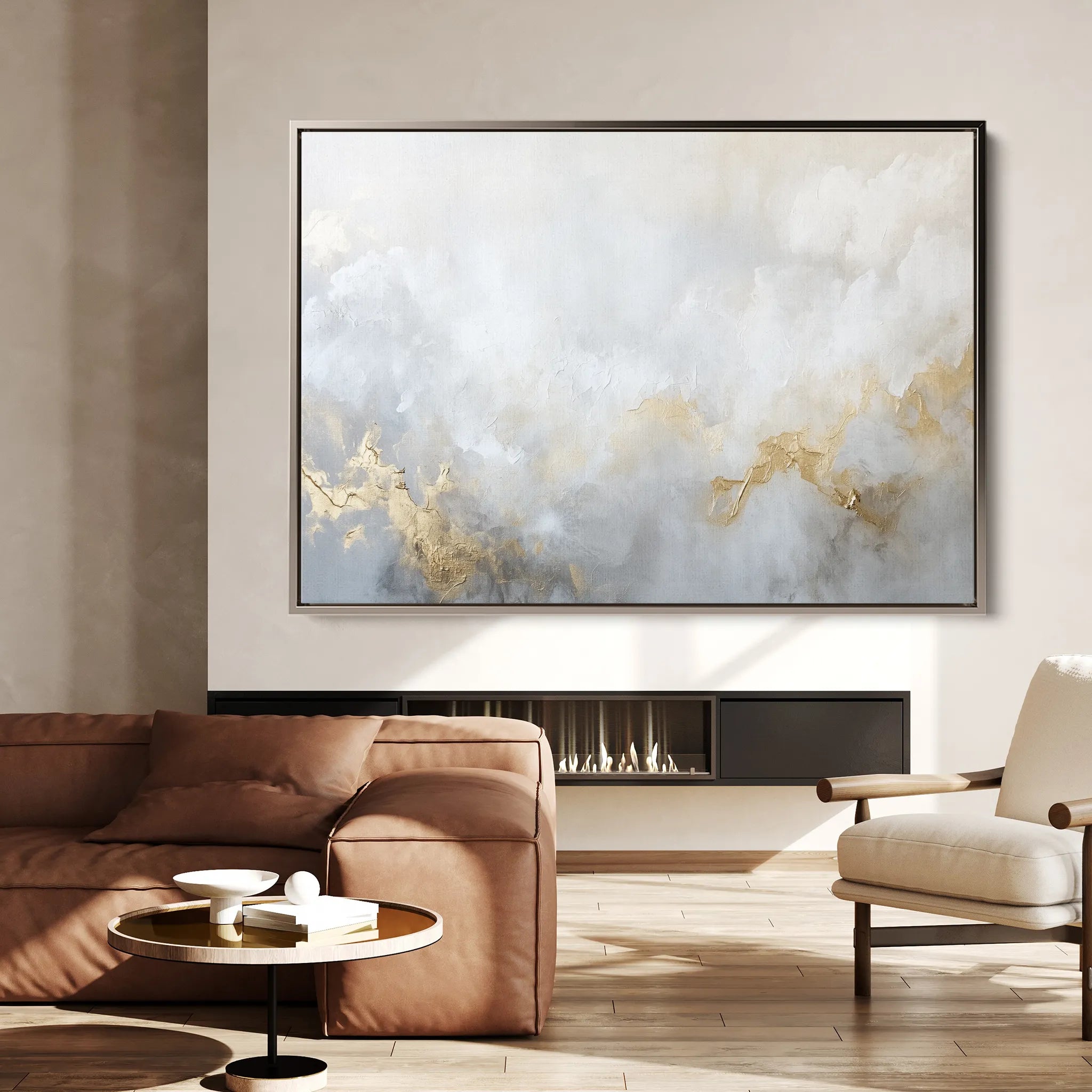 Abstract 533 Canvas Art 60 x 40 cm / Black