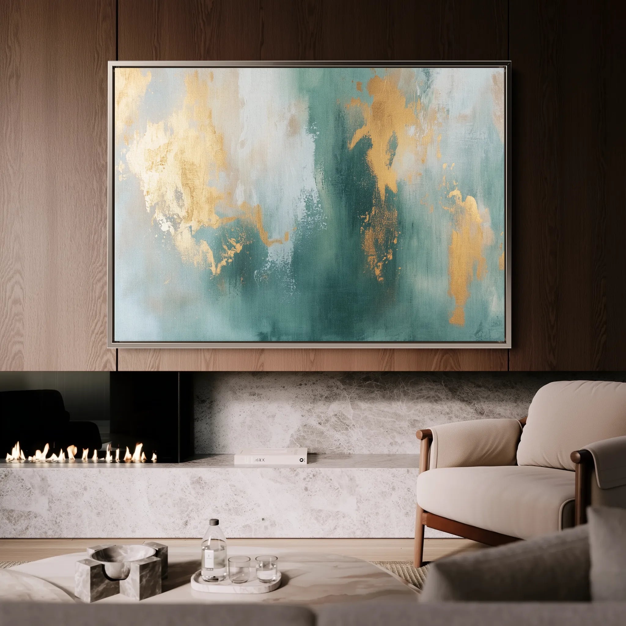 Abstract 534 Canvas Art 60 x 40 cm / Black