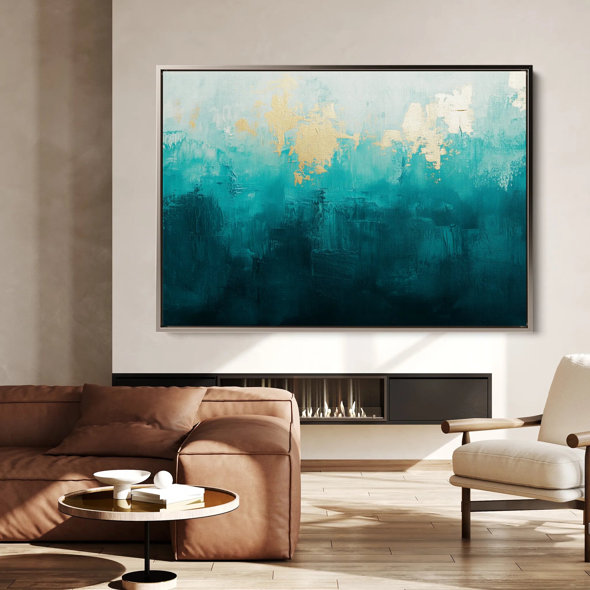 Abstract 535 Canvas Art 60 x 40 cm / Black