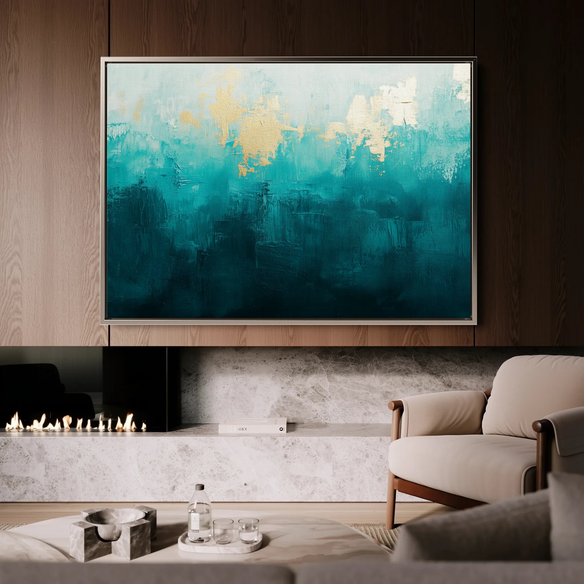Abstract 535 Canvas Art 60 x 40 cm / Black