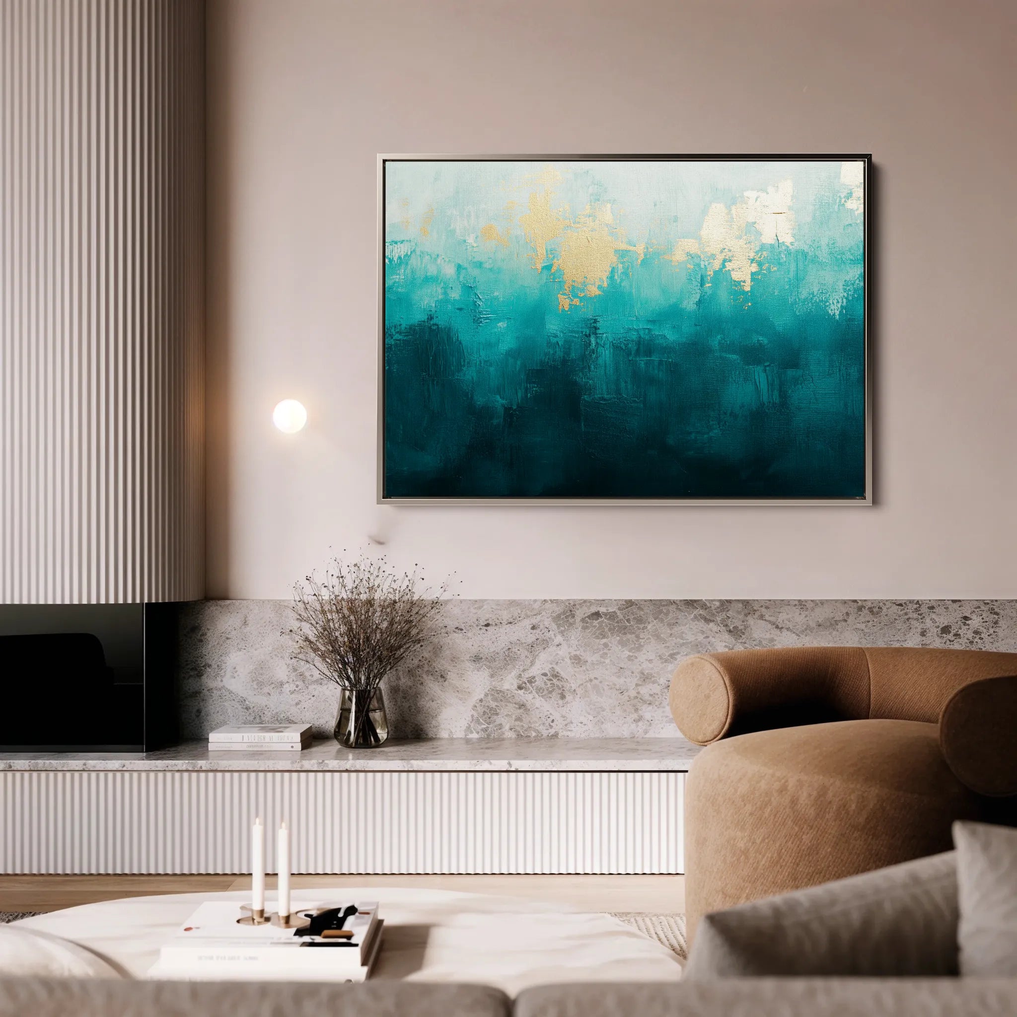 Abstract 535 Canvas Art 60 x 40 cm / Black