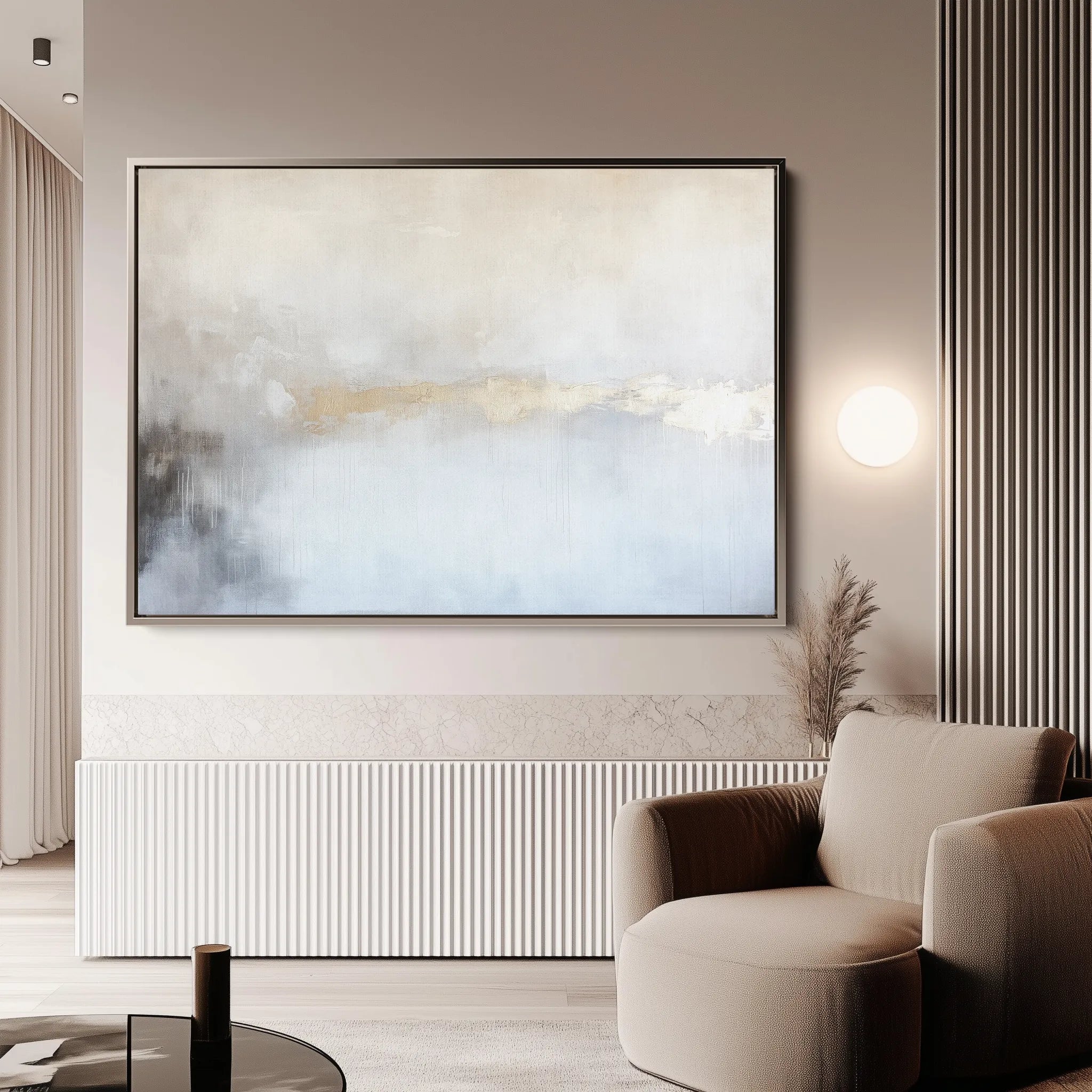 Abstract 537 Canvas Art 60 x 40 cm / Black