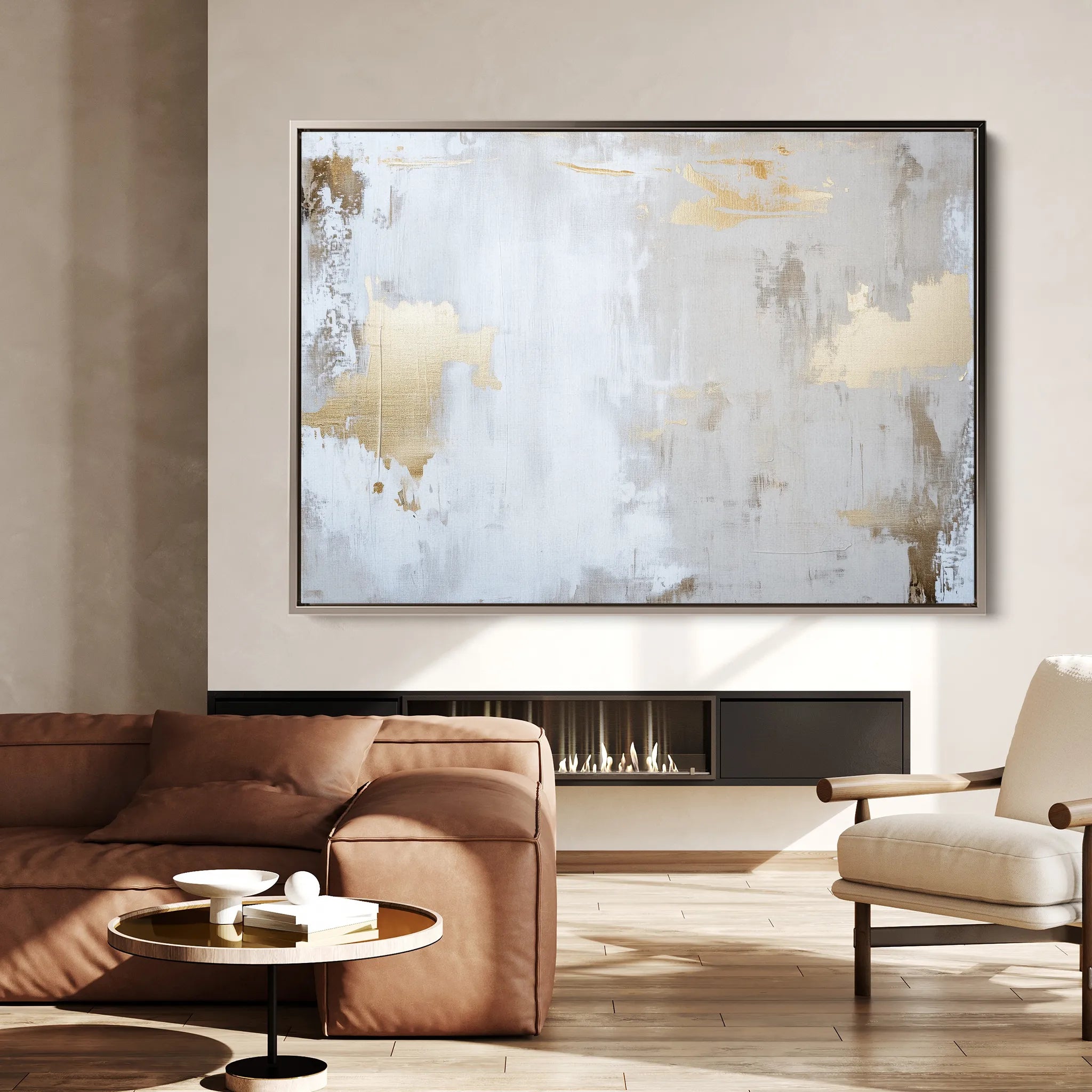 Abstract 538 Canvas Art 60 x 40 cm / Black