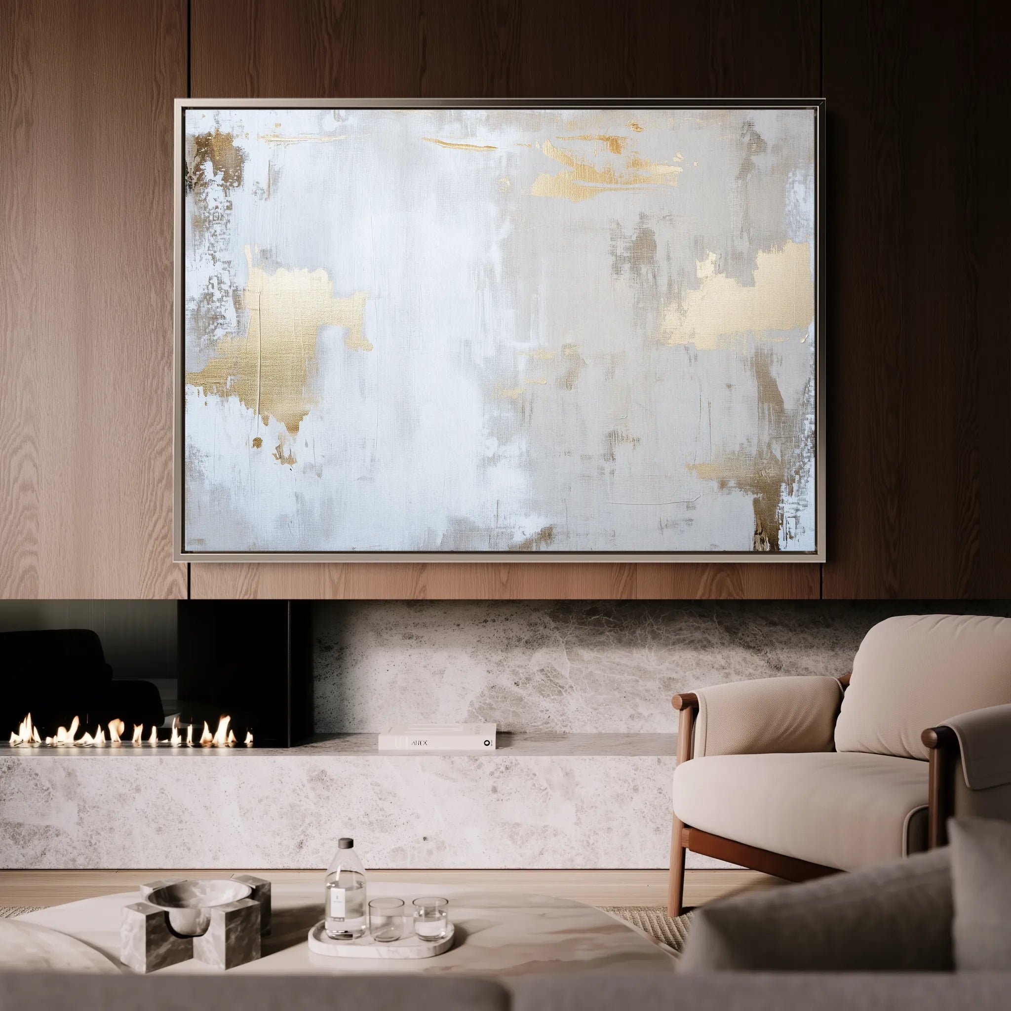 Abstract 538 Canvas Art 60 x 40 cm / Black