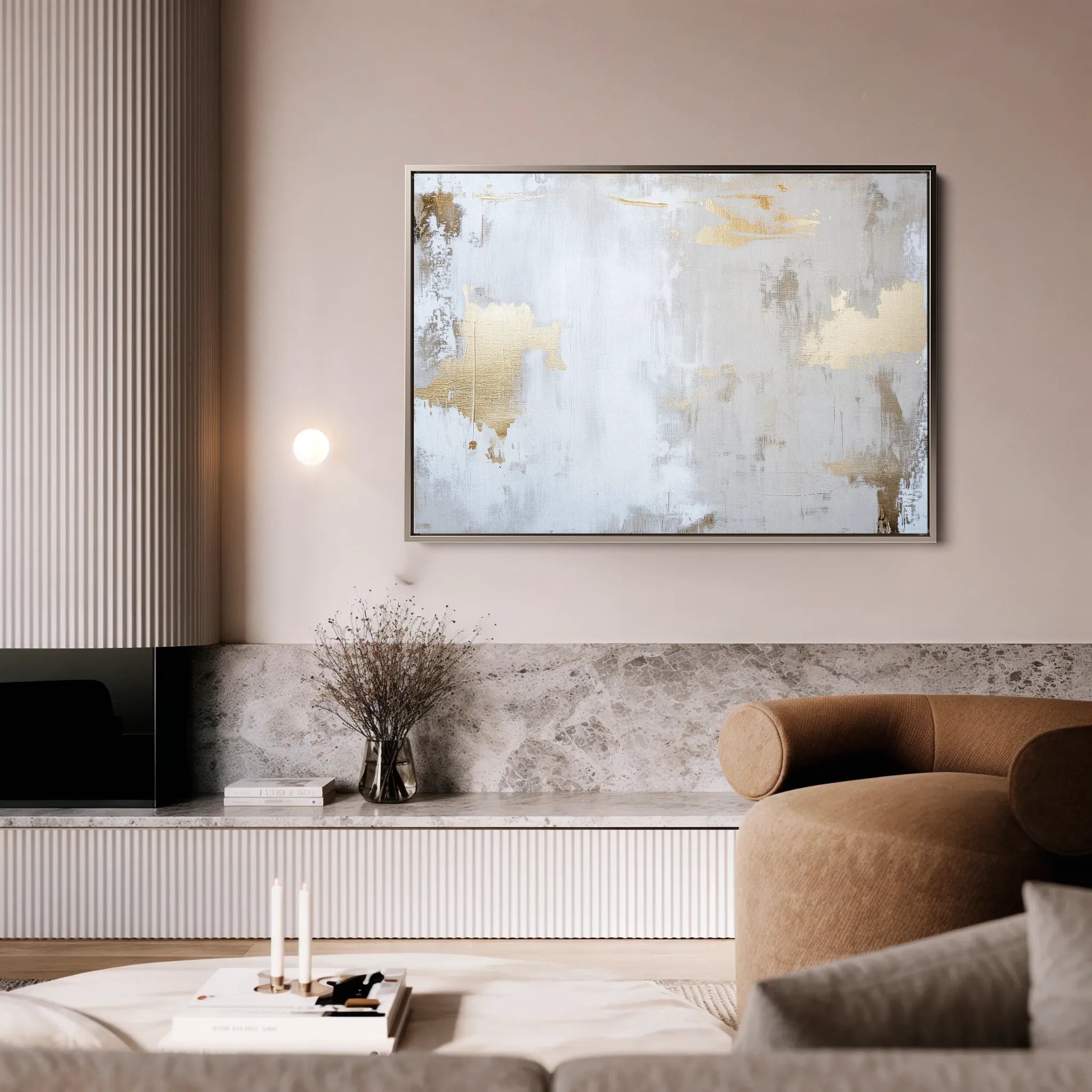 Abstract 538 Canvas Art 60 x 40 cm / Black