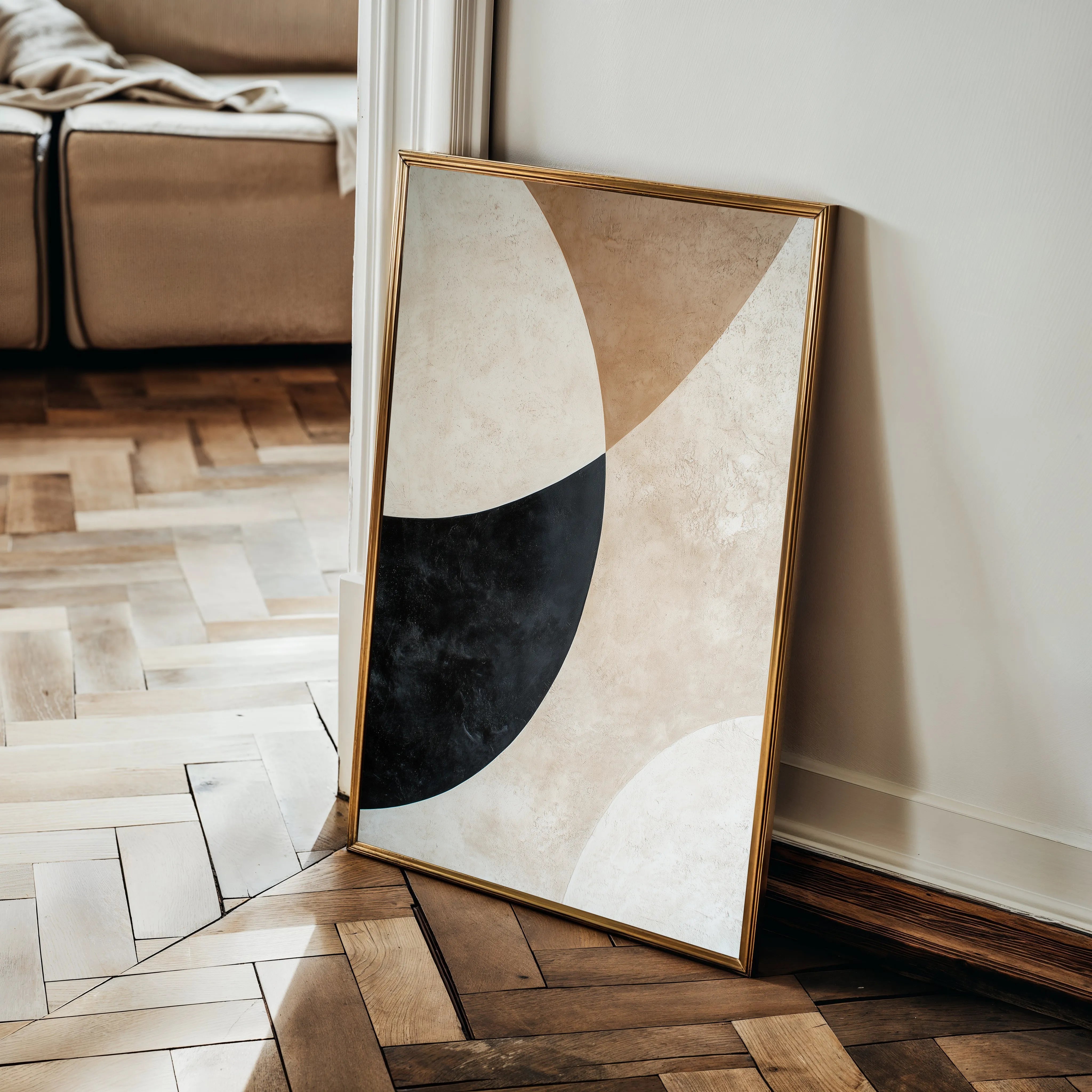 Abstract 542 Canvas Art 60 x 40 cm / Black