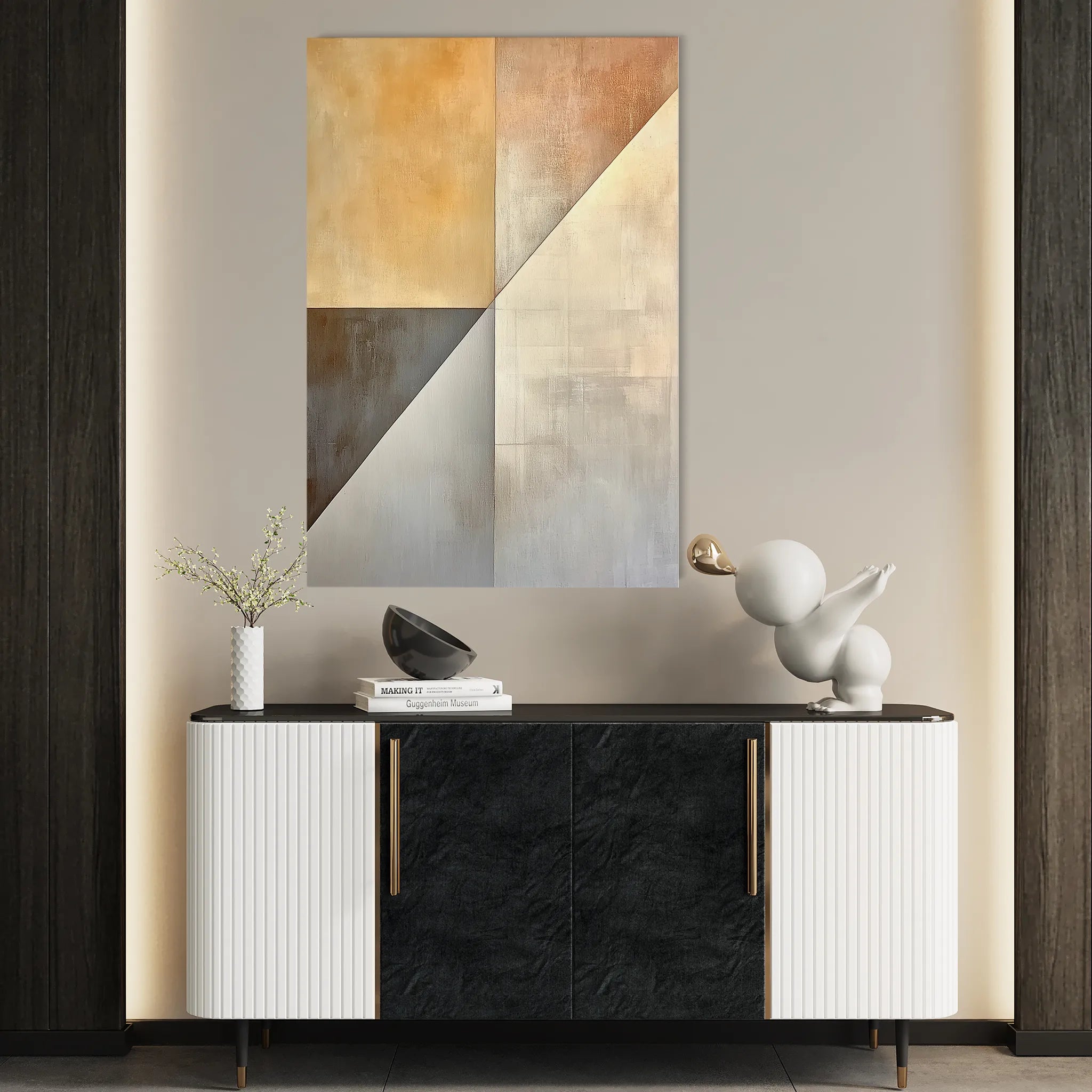 Abstract 543 Canvas Art 60 x 40 cm / Black