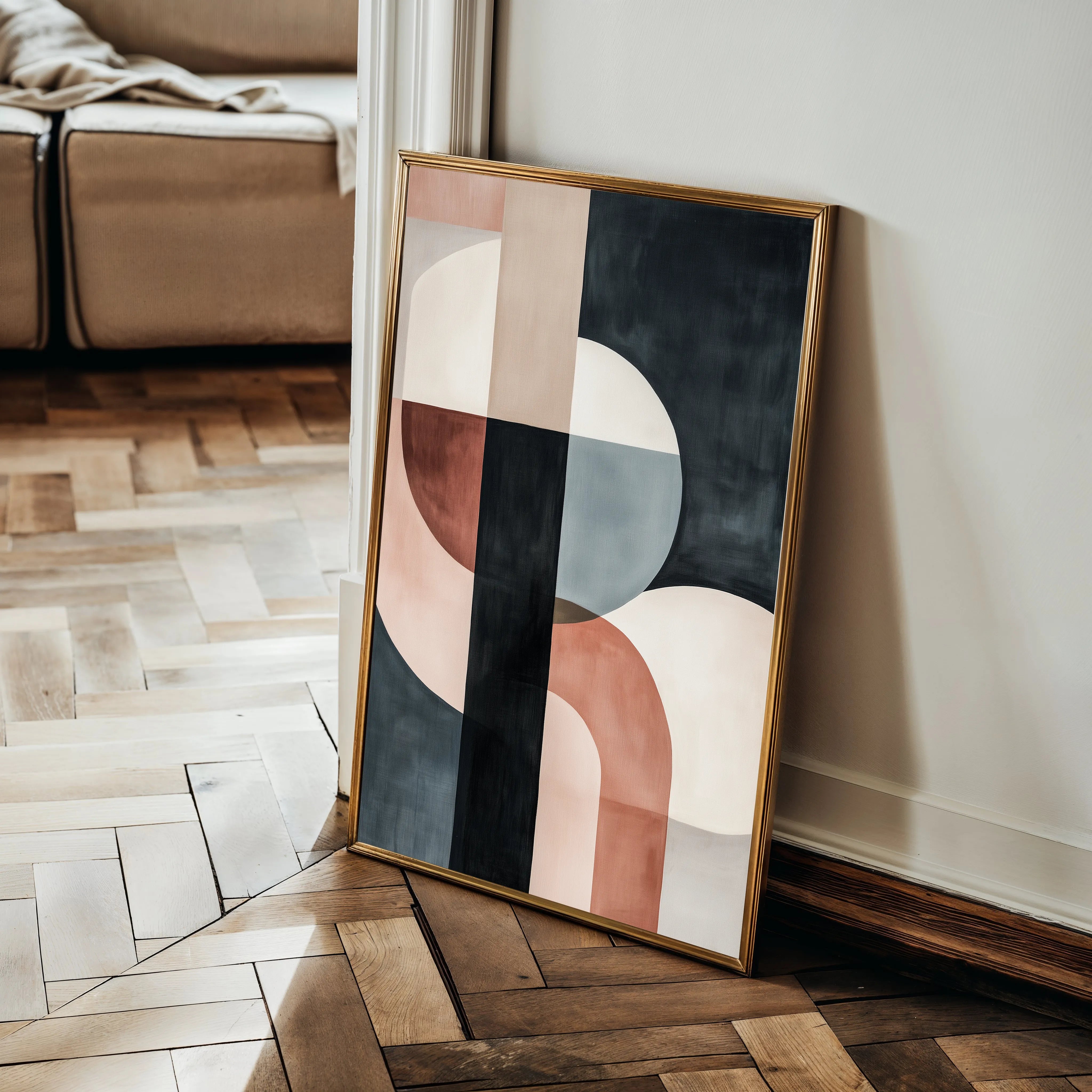 Abstract 544 Canvas Art 60 x 40 cm / Black
