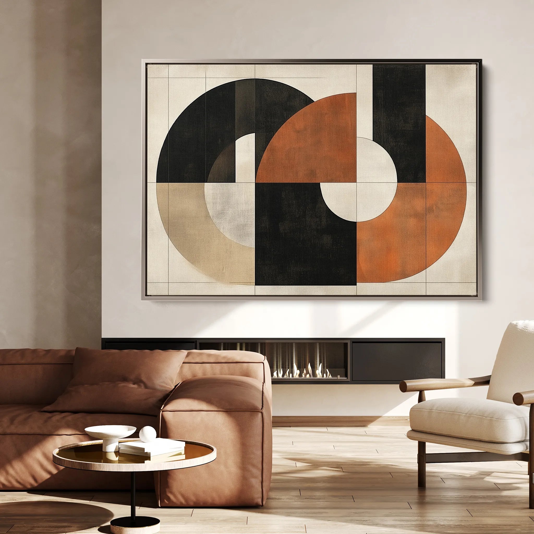 Abstract 547 Canvas Art 60 x 40 cm / Black