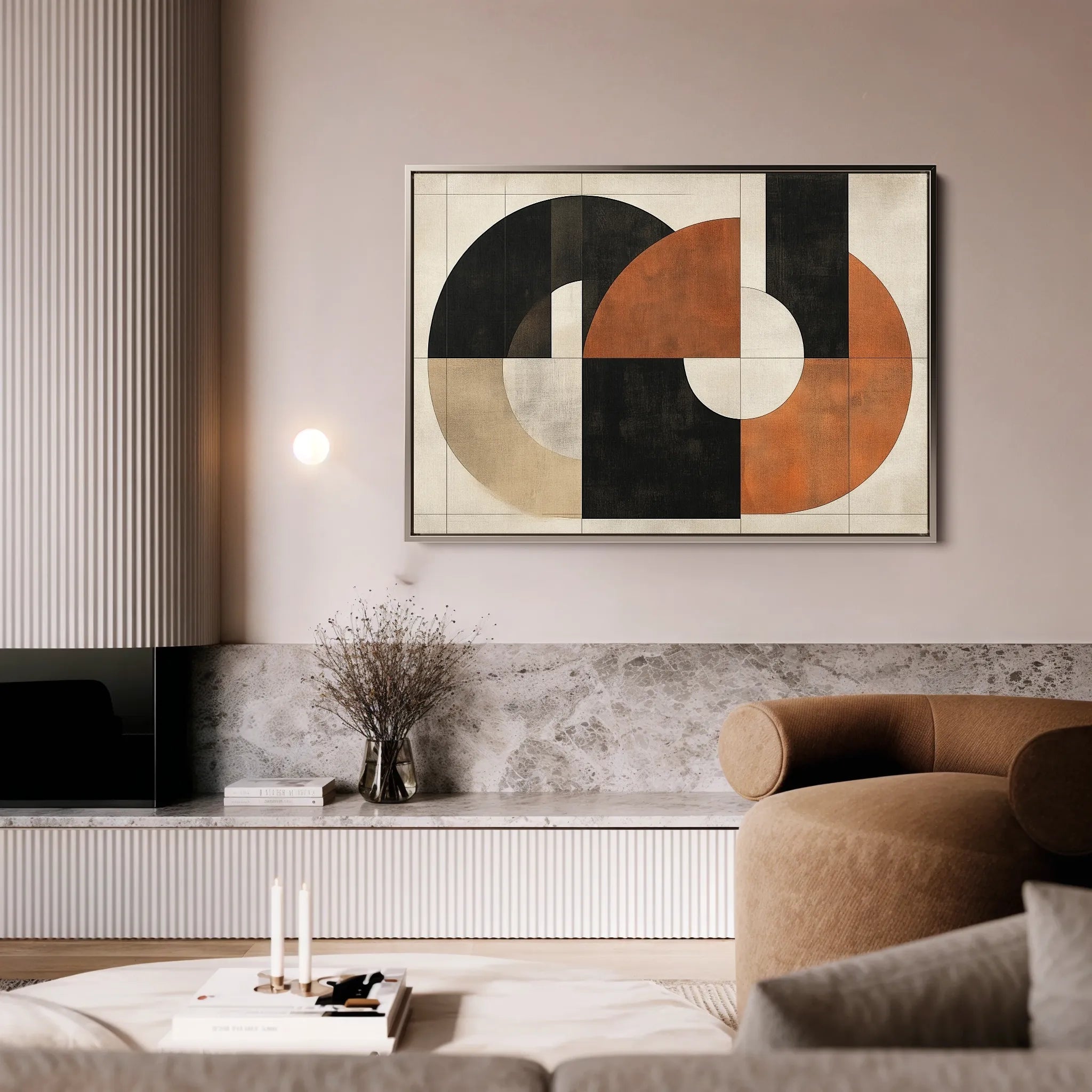 Abstract 547 Canvas Art 60 x 40 cm / Black