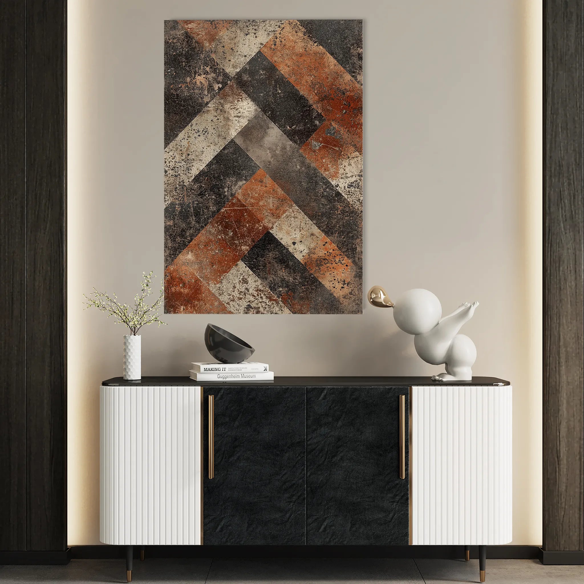Abstract 550 Canvas Art 60 x 40 cm / Black