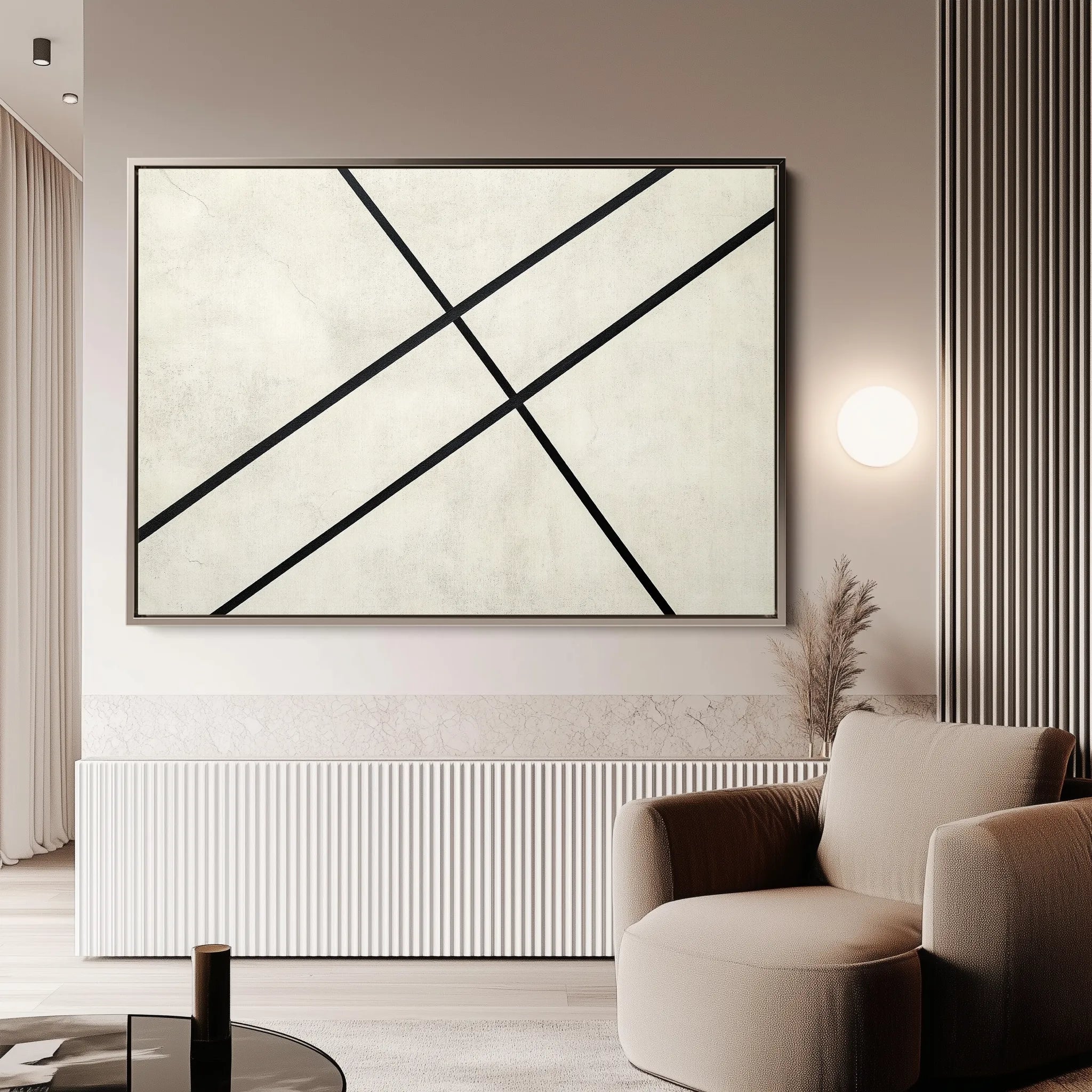 Abstract 551 Canvas Art 60 x 40 cm / Black