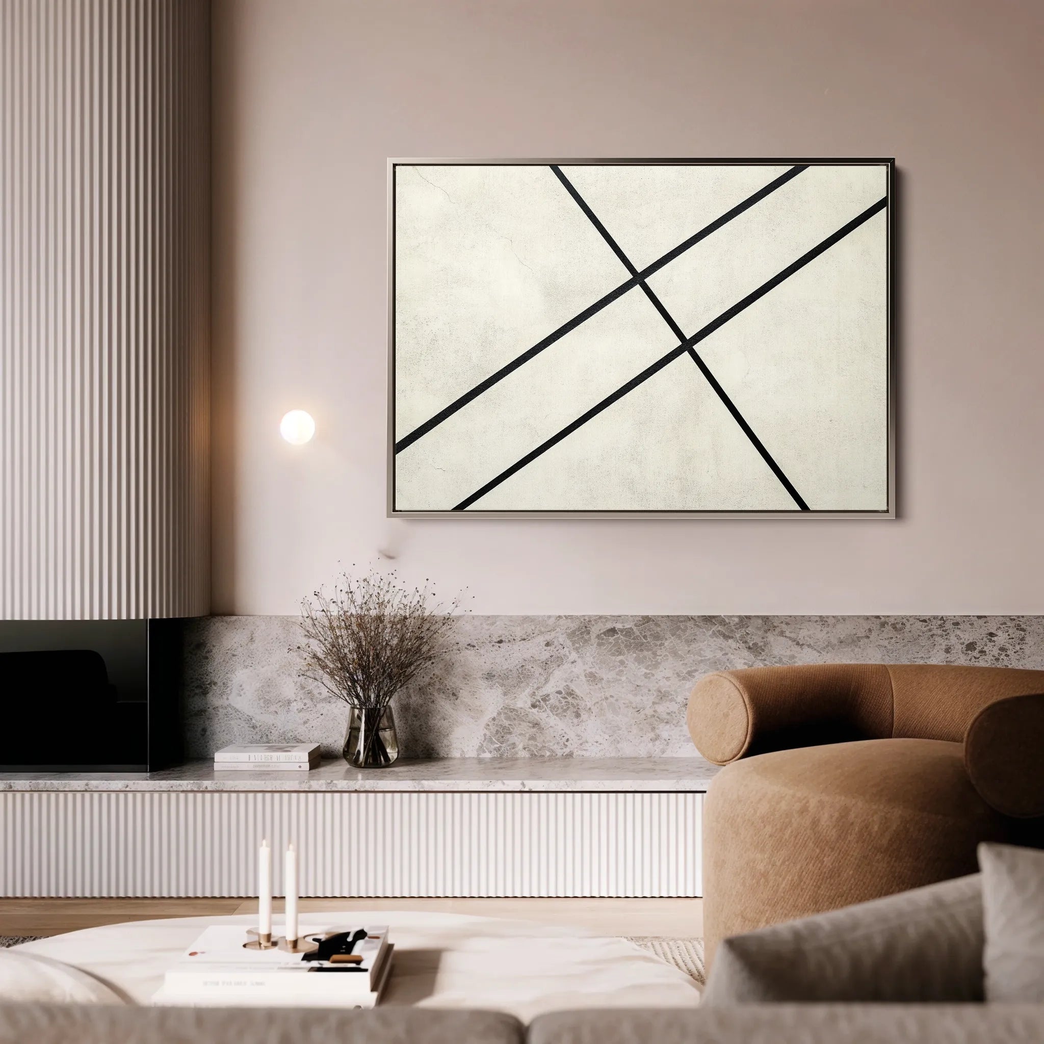Abstract 551 Canvas Art 60 x 40 cm / Black