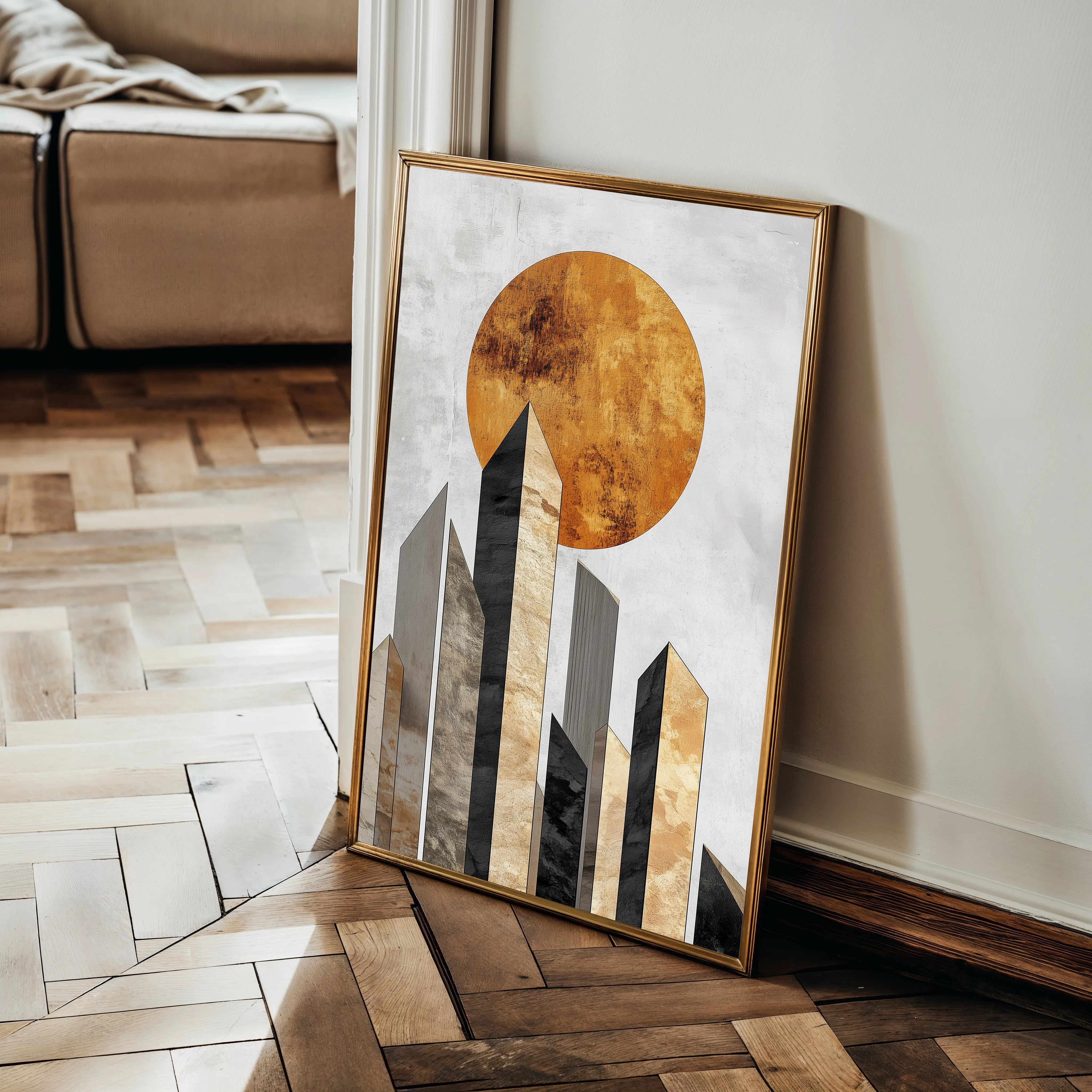 Abstract 555 Canvas Art 60 x 40 cm / Black