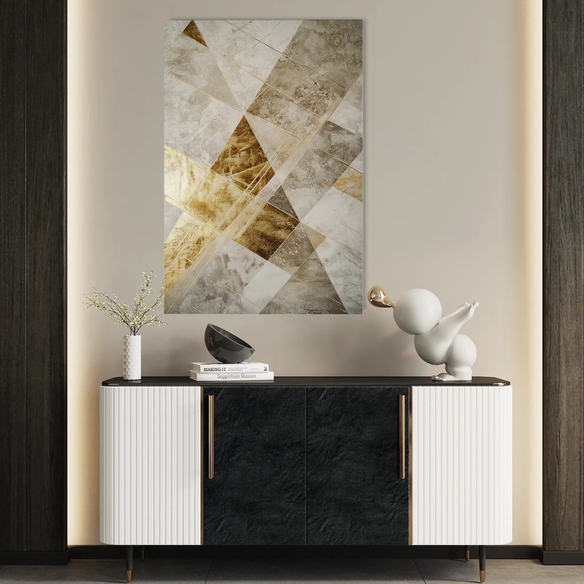 Abstract 557 Canvas Art 60 x 40 cm / Black
