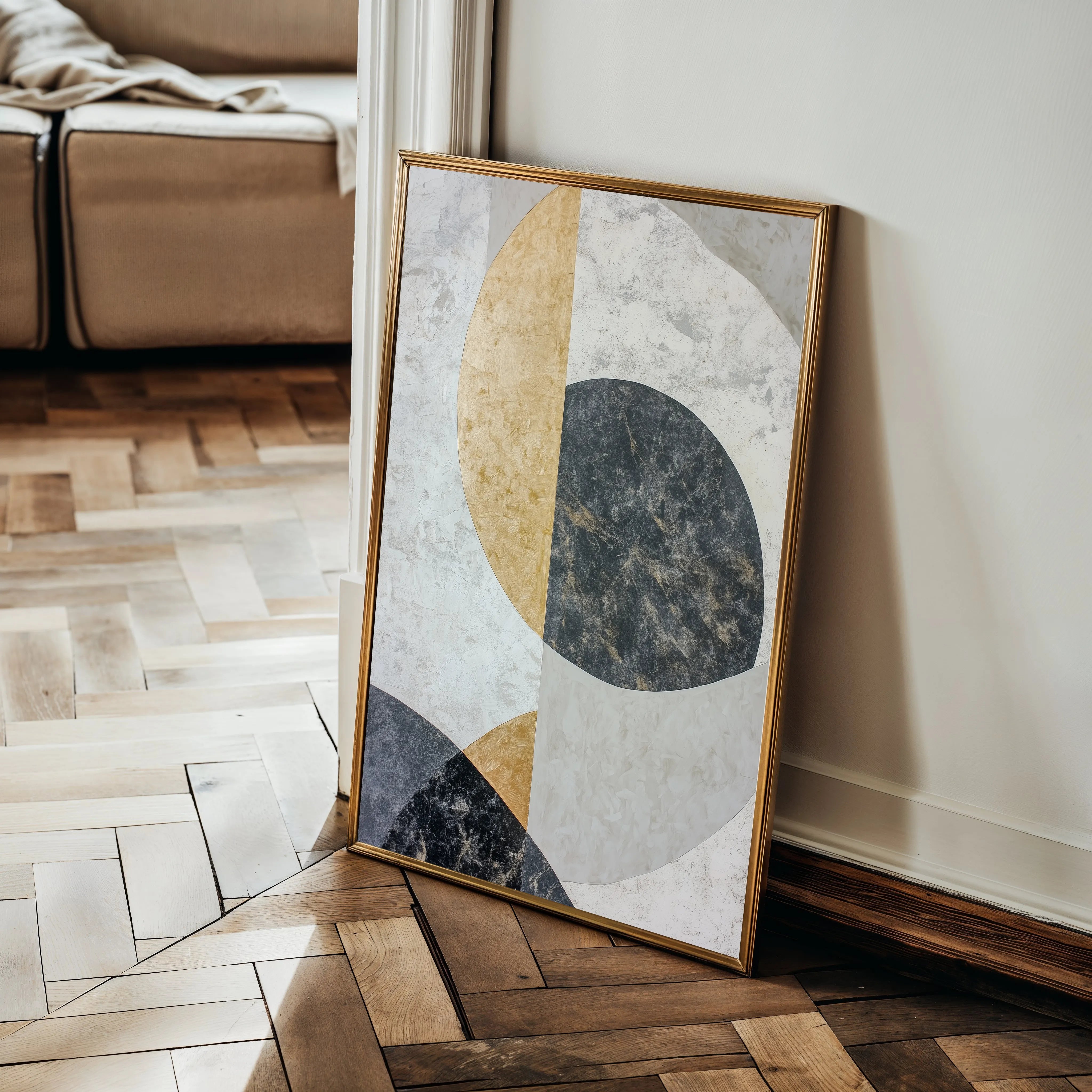 Abstract 558 Canvas Art 60 x 40 cm / Black