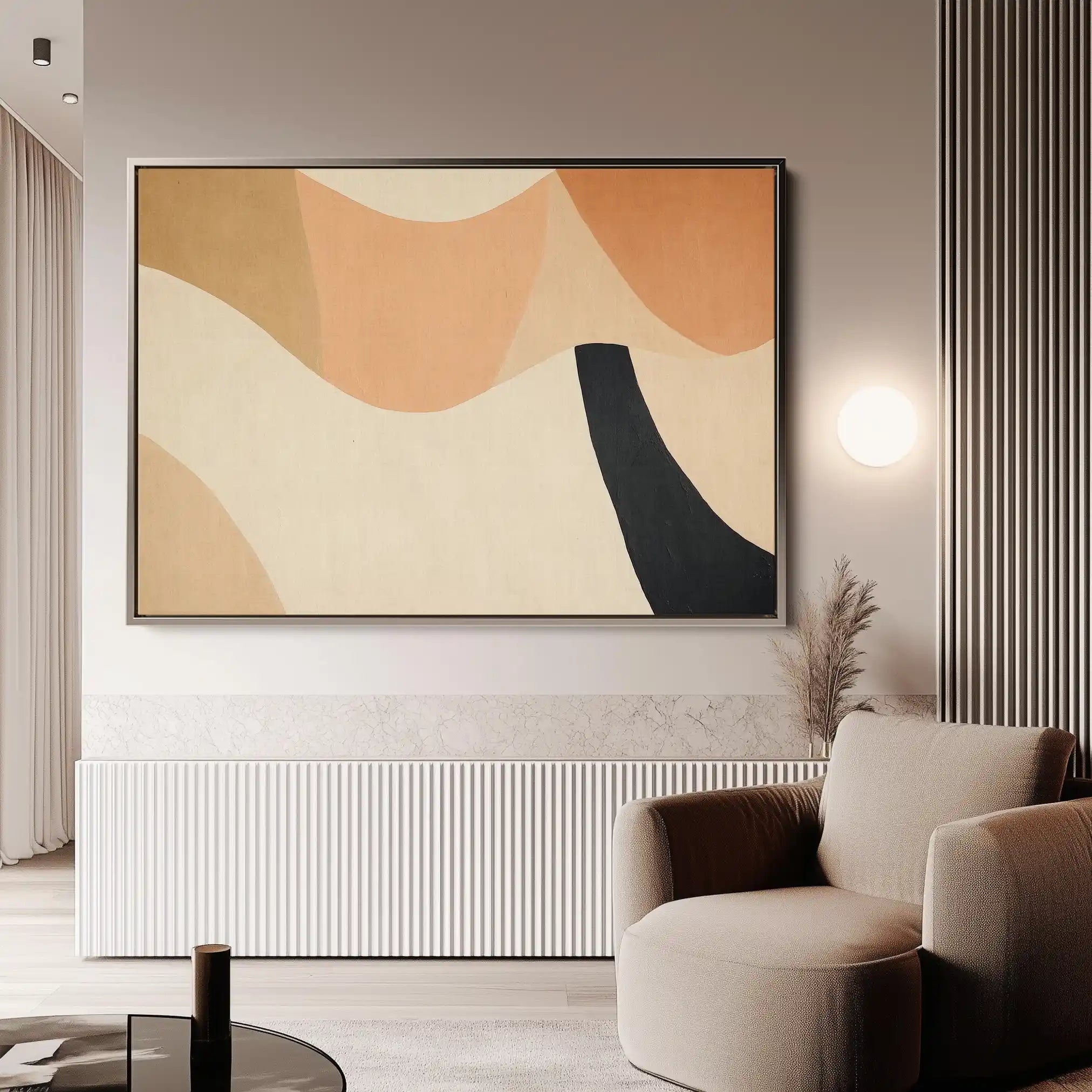 Abstract 560 Canvas Art 60 x 40 cm / Black