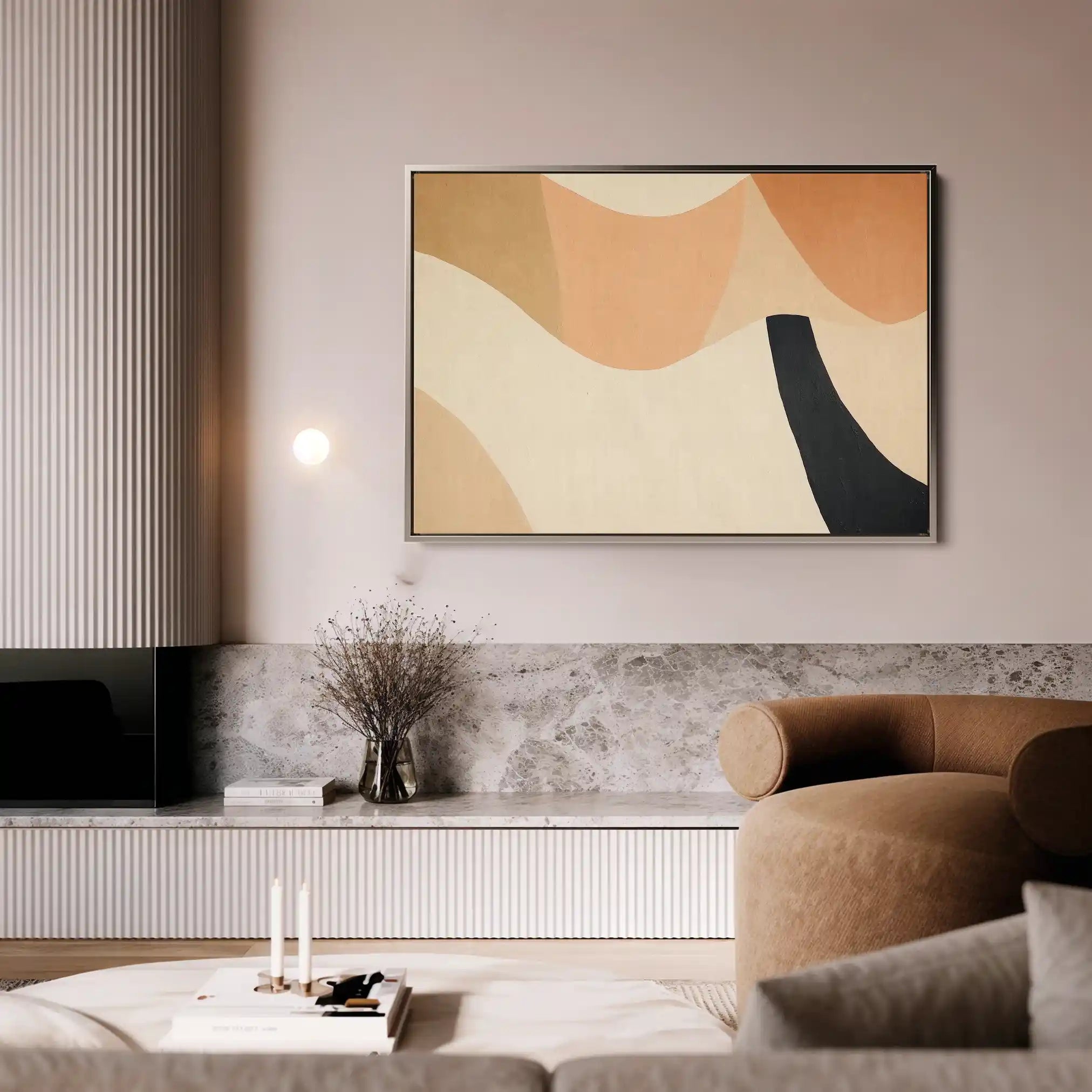 Abstract 560 Canvas Art 60 x 40 cm / Black