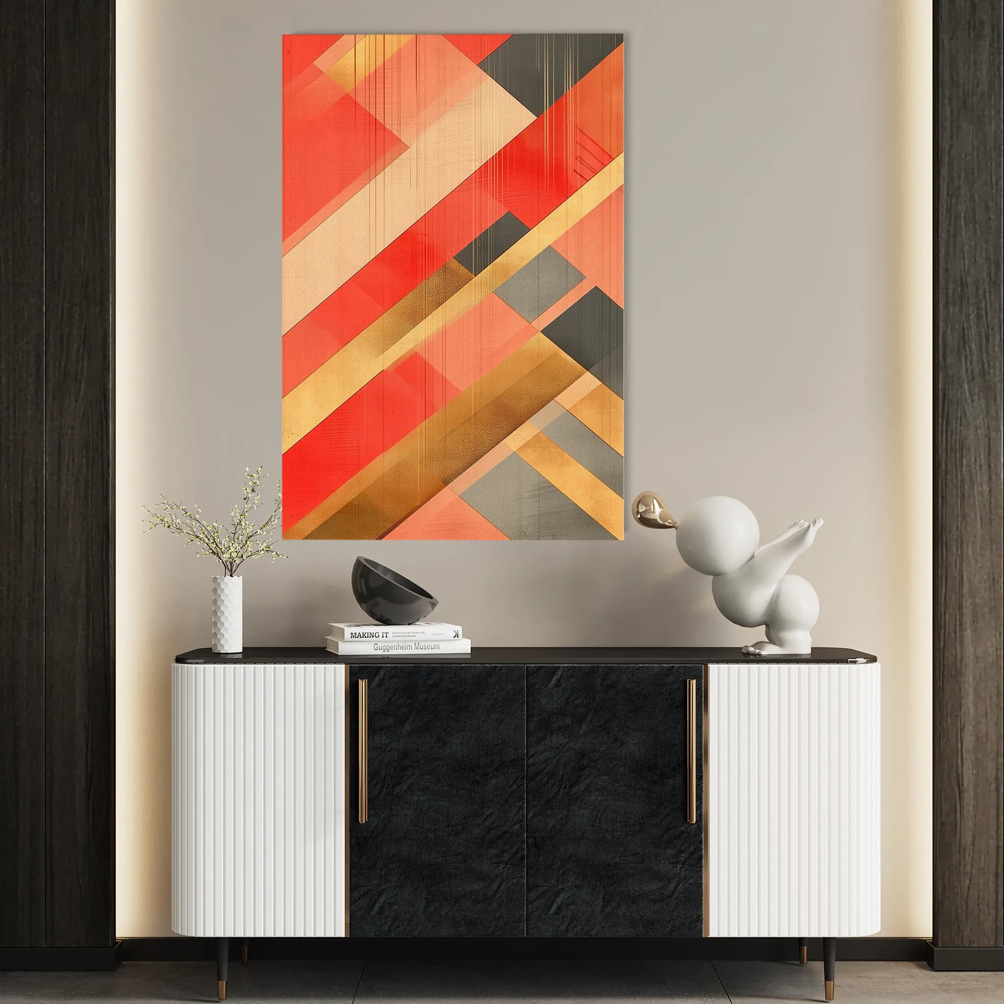 Abstract 562 Canvas Art 60 x 40 cm / Black