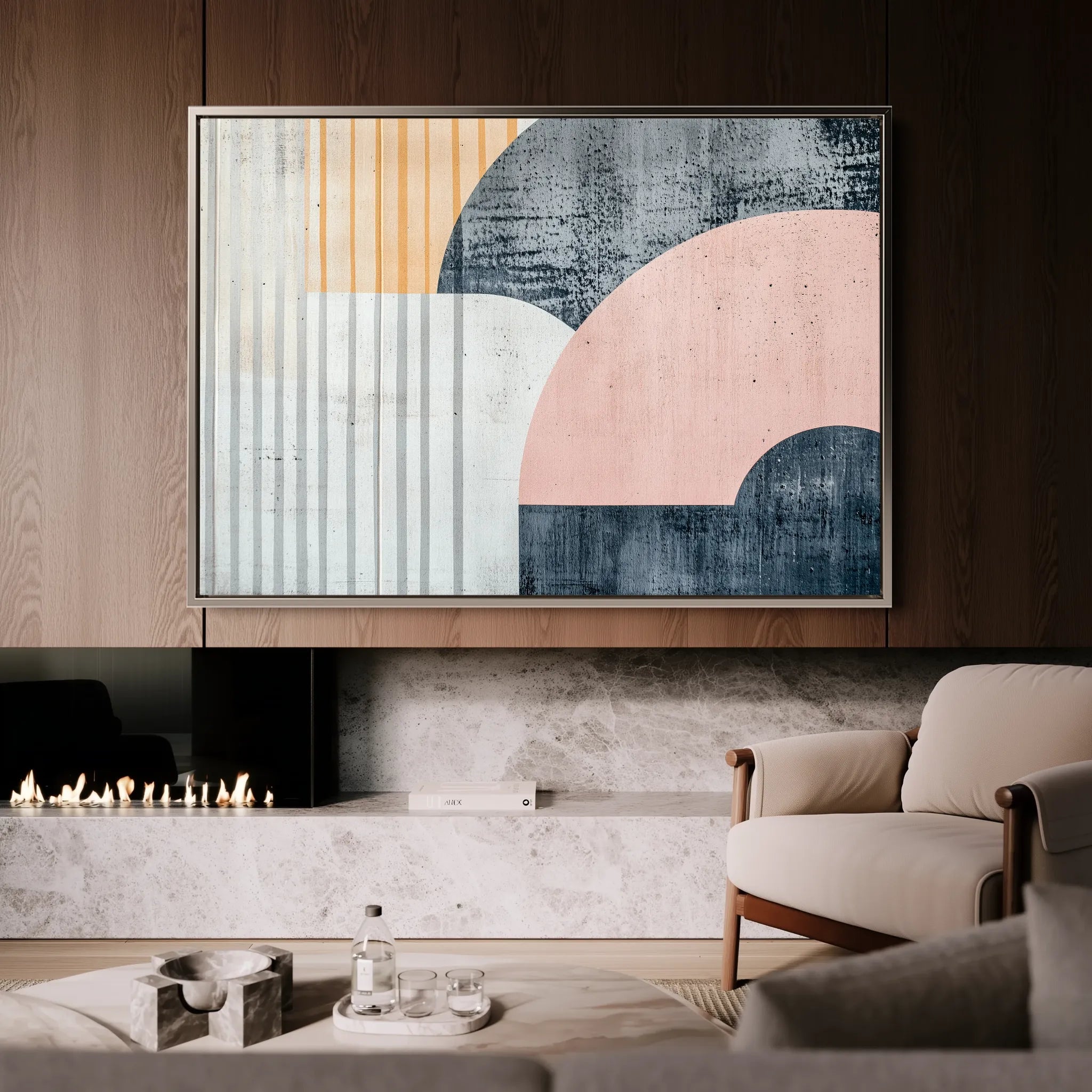 Abstract 572 Canvas Art 60 x 40 cm / Black