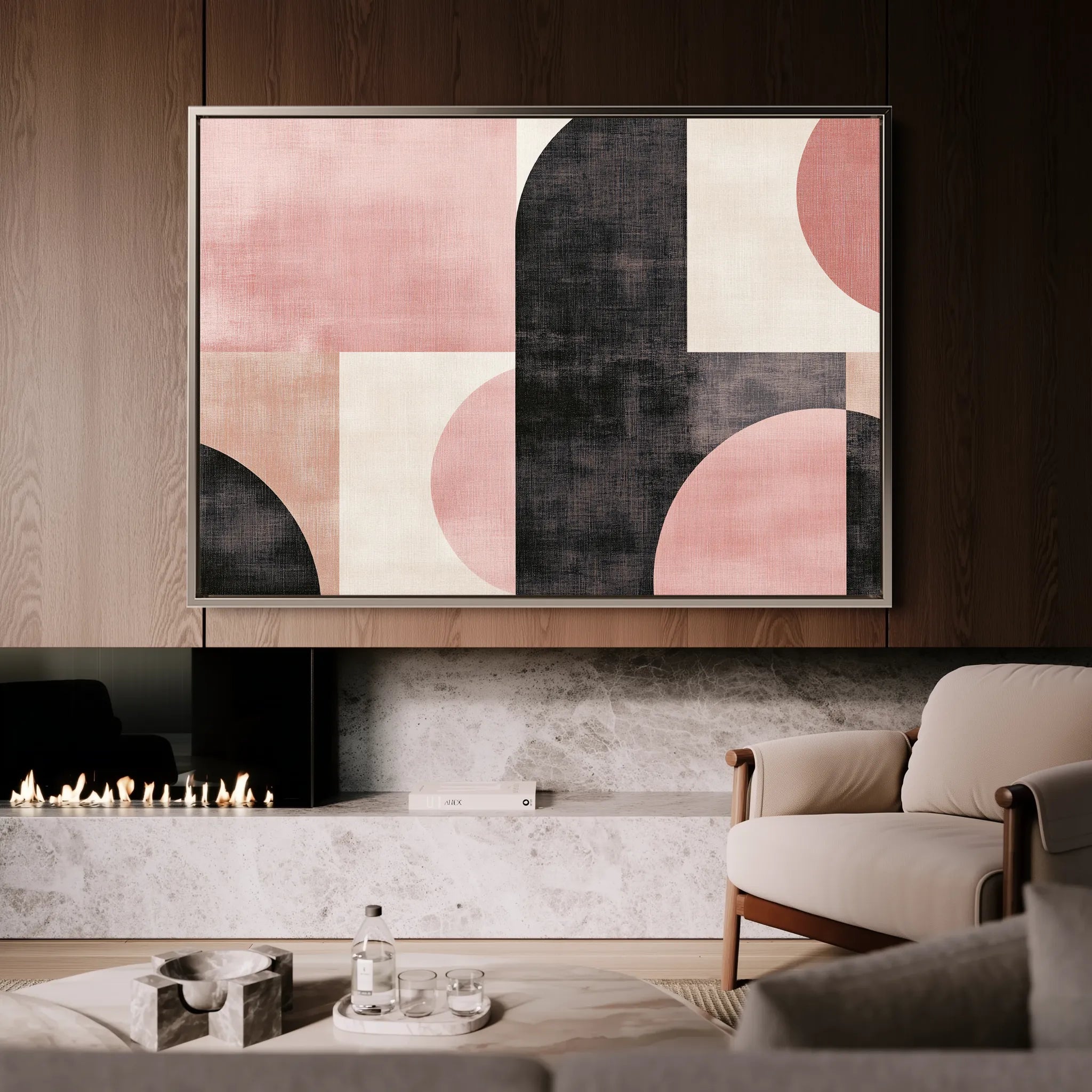 Abstract 577 Canvas Art 60 x 40 cm / Black