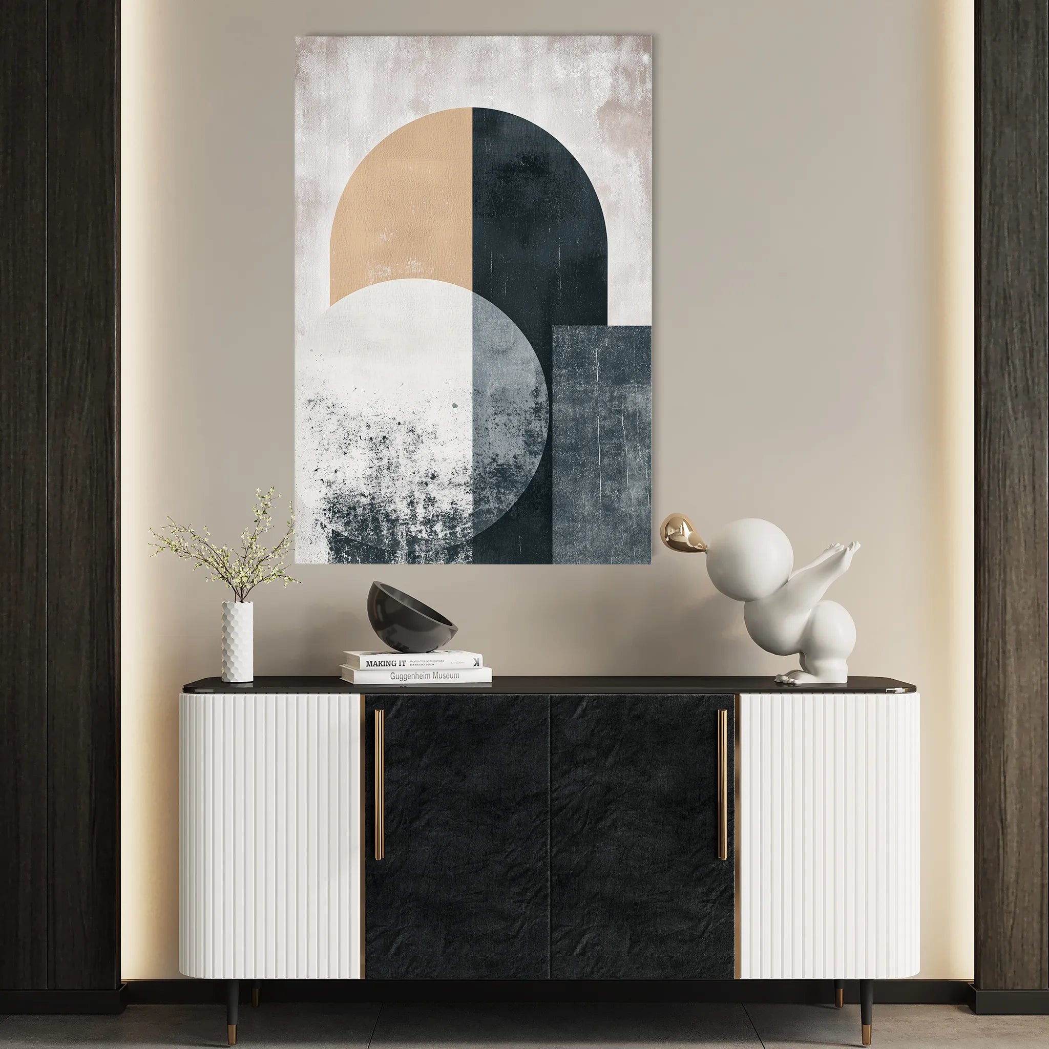 Abstract 578 Canvas Art 60 x 40 cm / Black