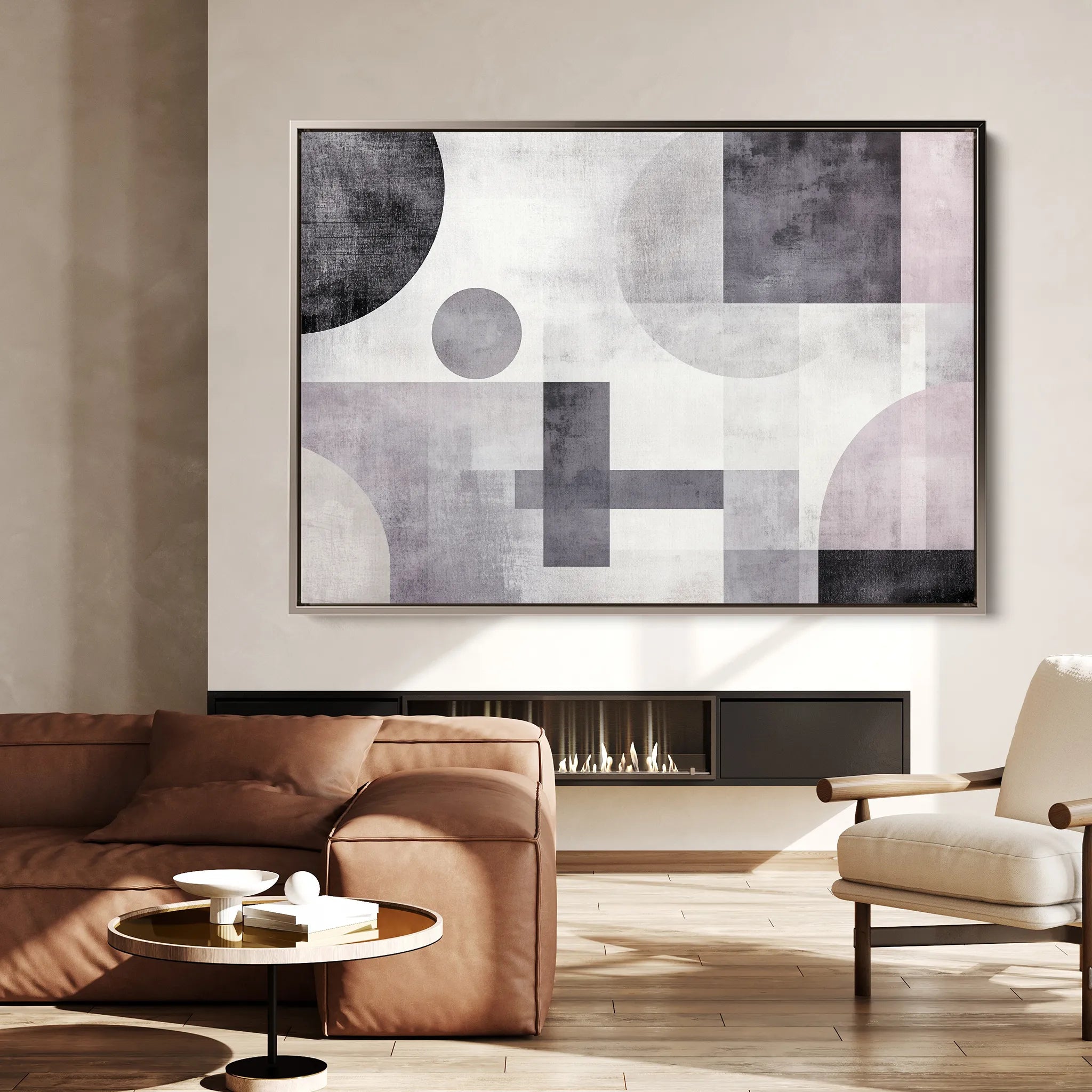 Abstract 582 Canvas Art 60 x 40 cm / Black