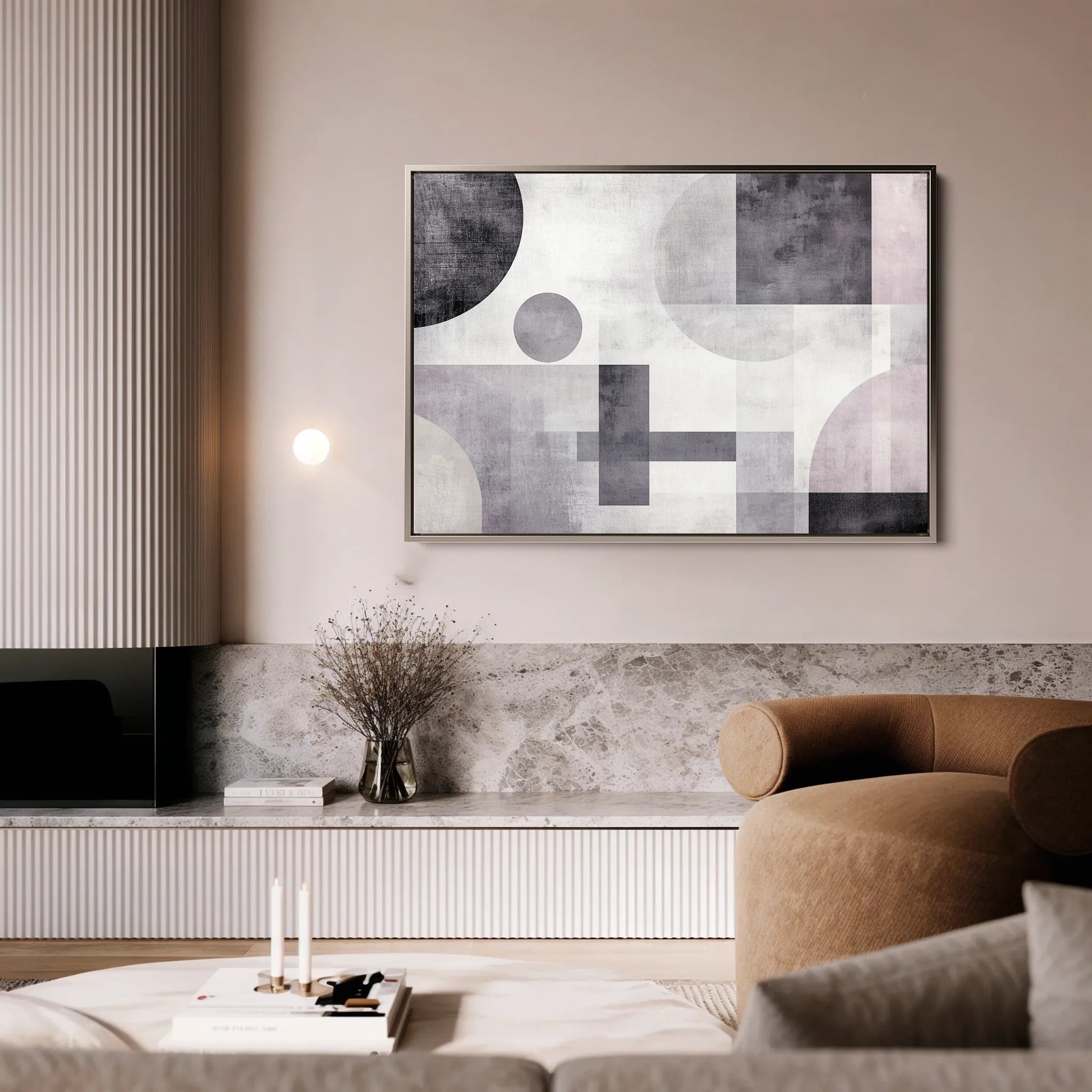 Abstract 582 Canvas Art 60 x 40 cm / Black