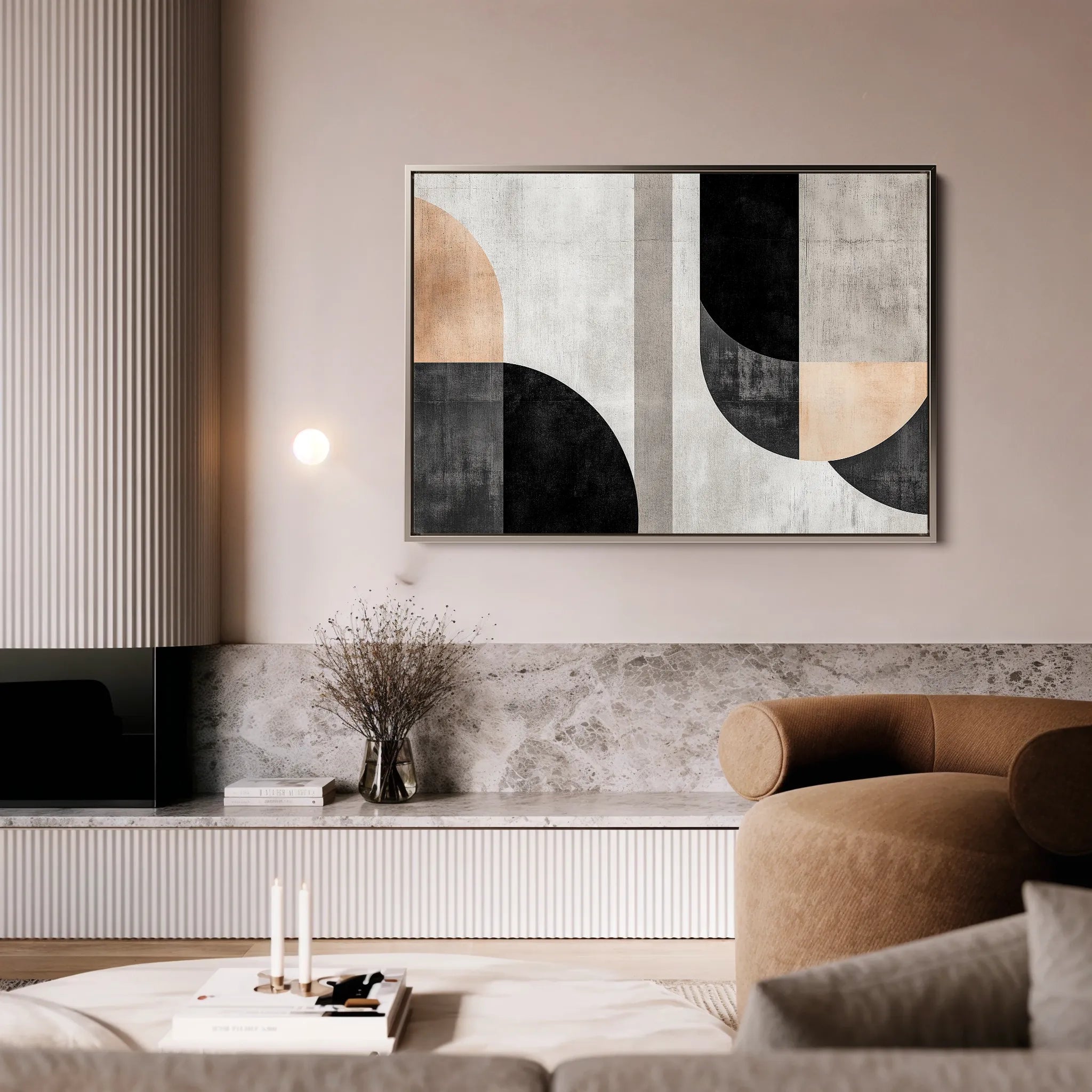 Abstract 584 Canvas Art 60 x 40 cm / Black