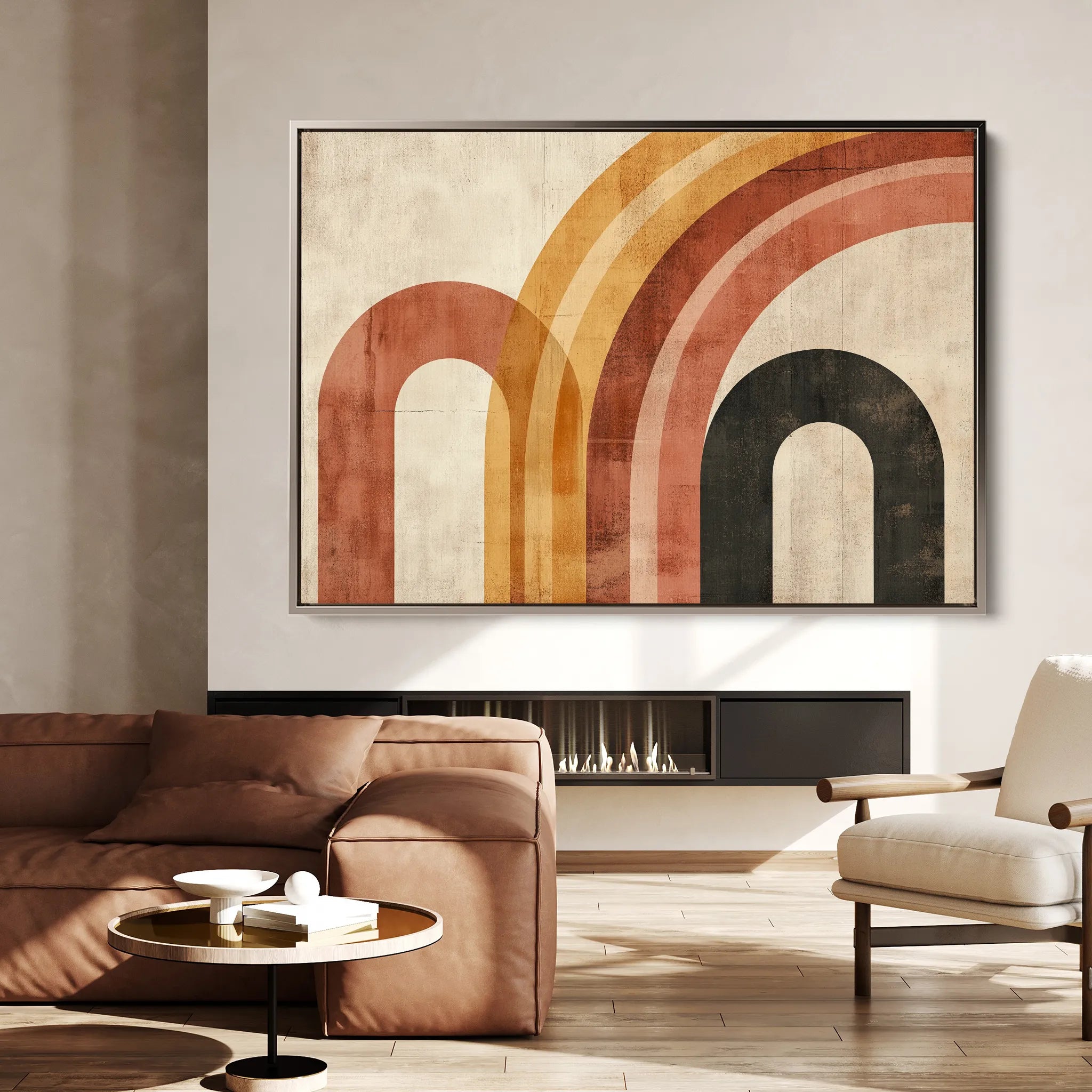 Abstract 586 Canvas Art 60 x 40 cm / Black