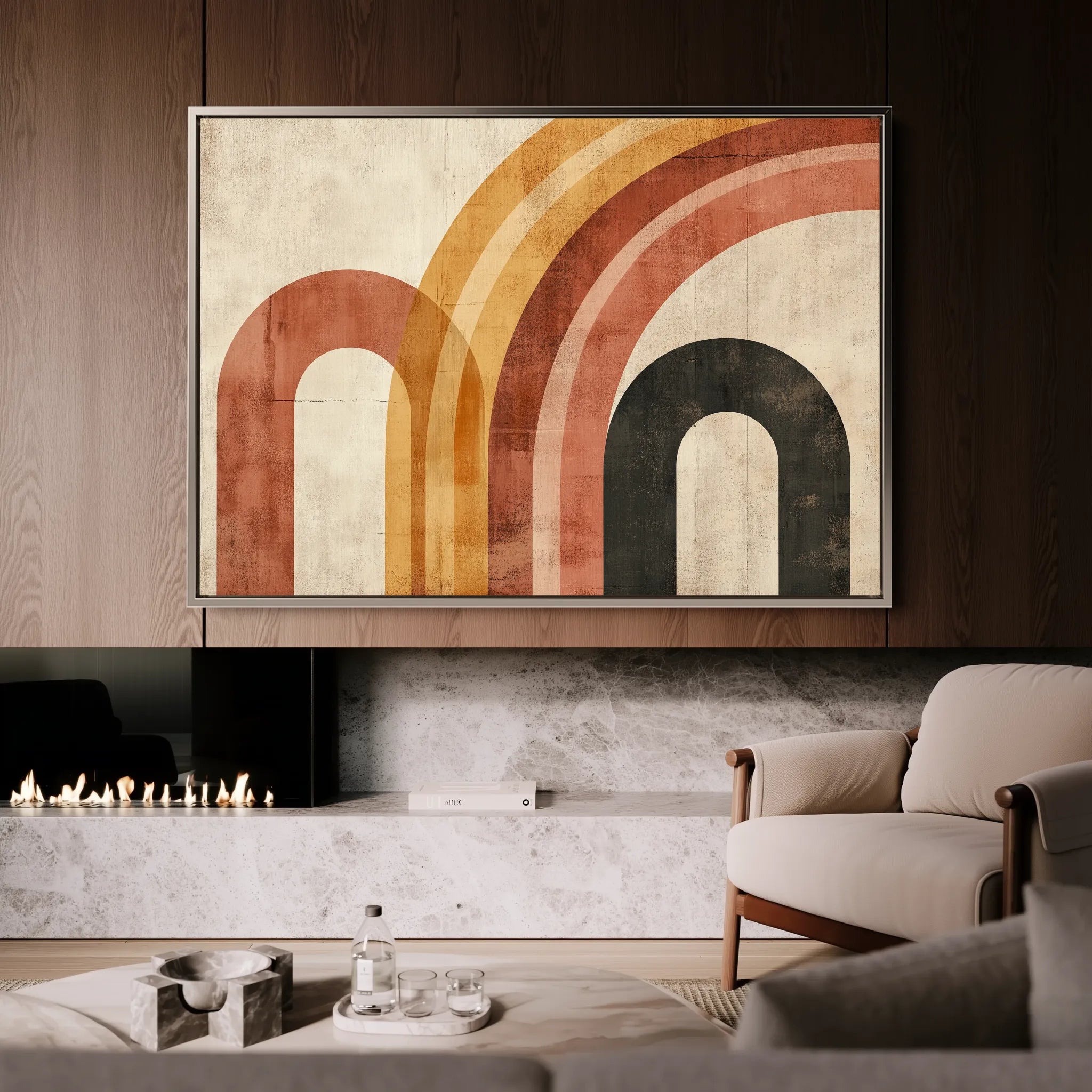 Abstract 586 Canvas Art 60 x 40 cm / Black
