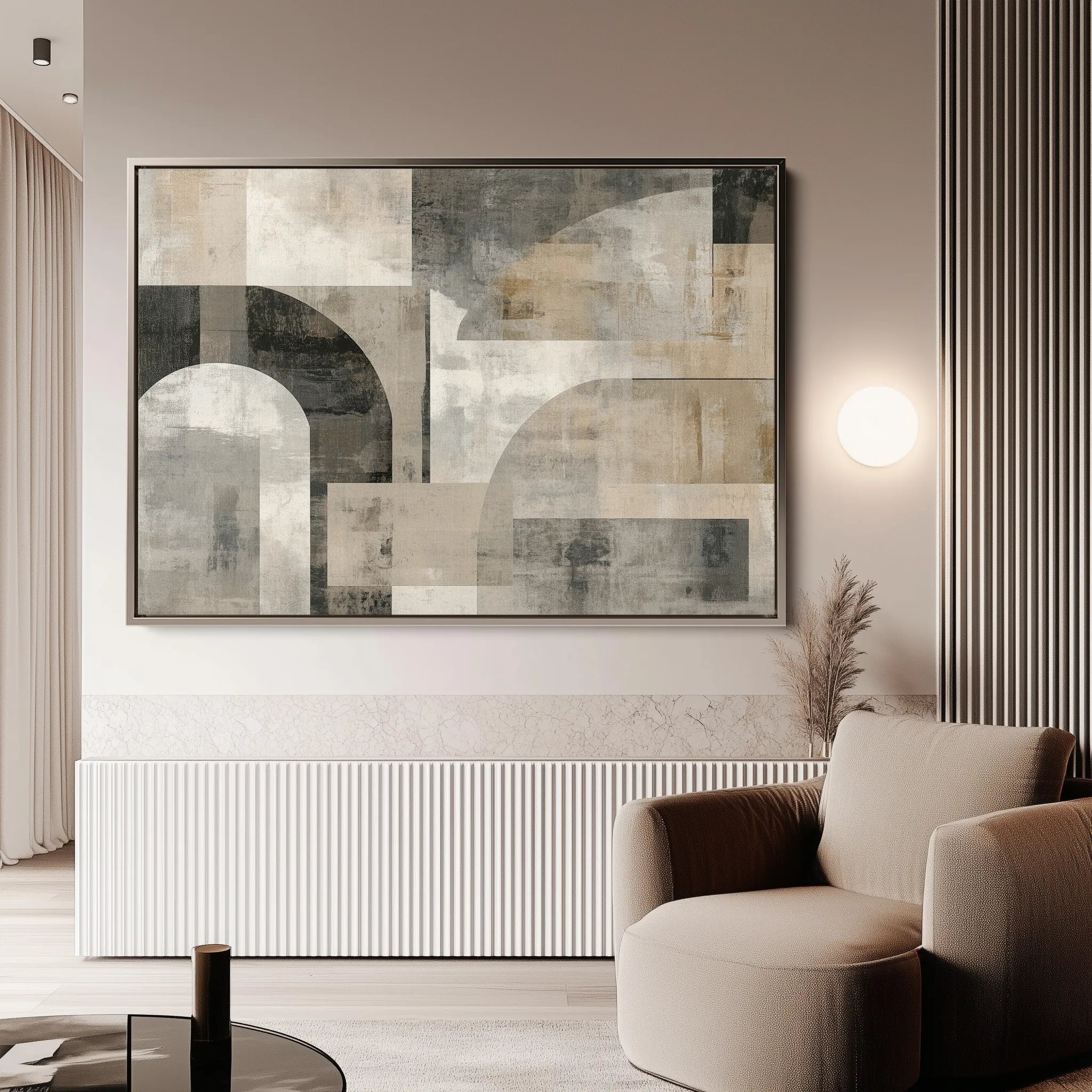 Abstract 588 Canvas Art 60 x 40 cm / Black